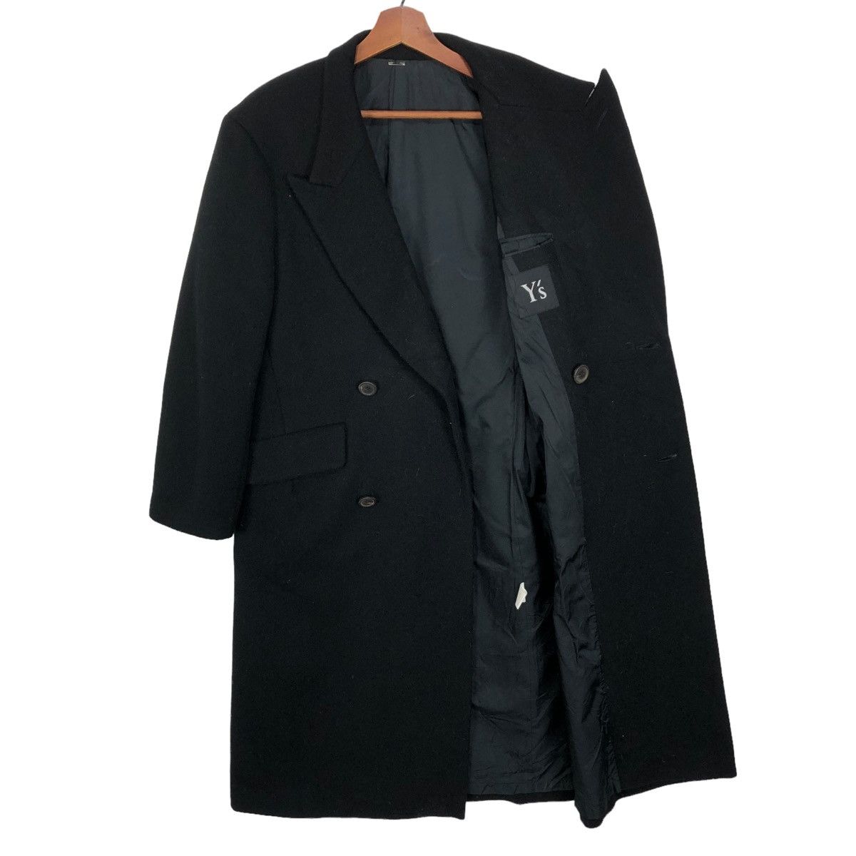 Black Double Collar Coat - 3