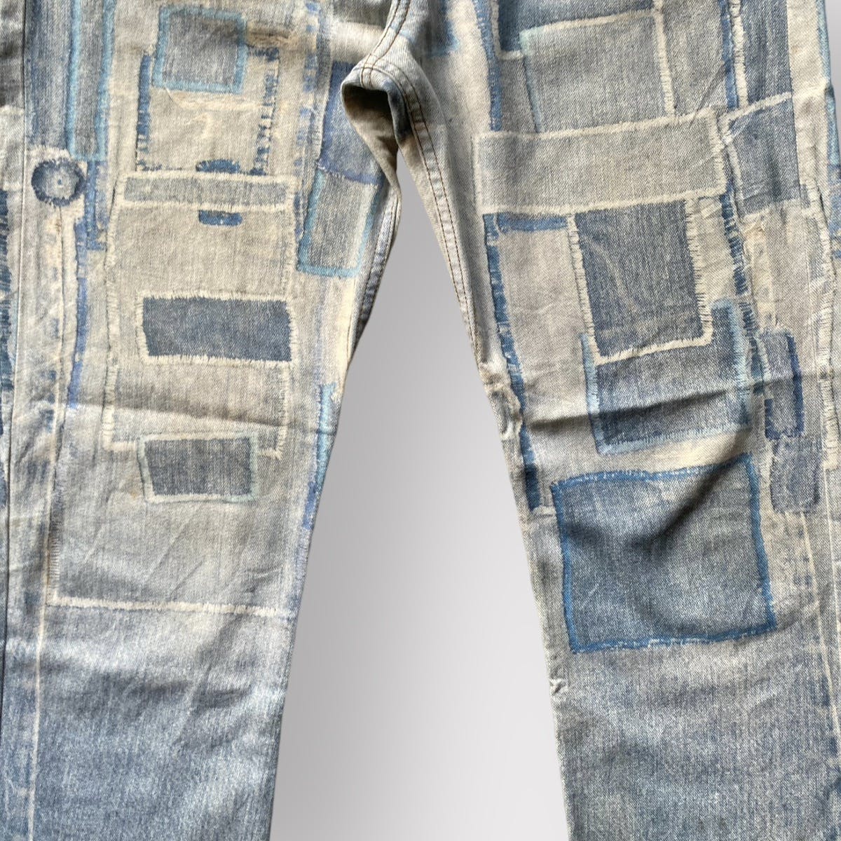SS17 trompe l'oeil Patchwork Jeans - 4