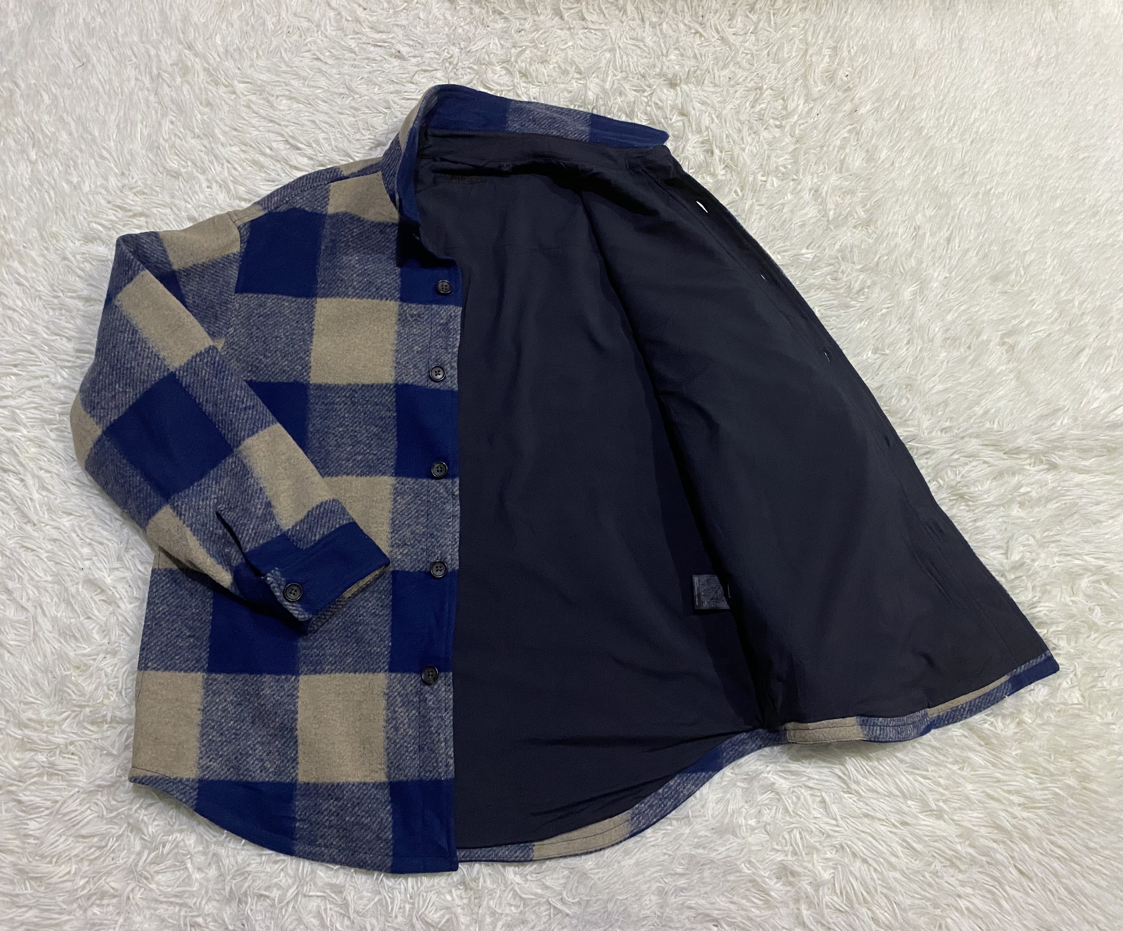 Flannel - Uniqlo Polyester Rayon Button Up Checked Flannel - 6