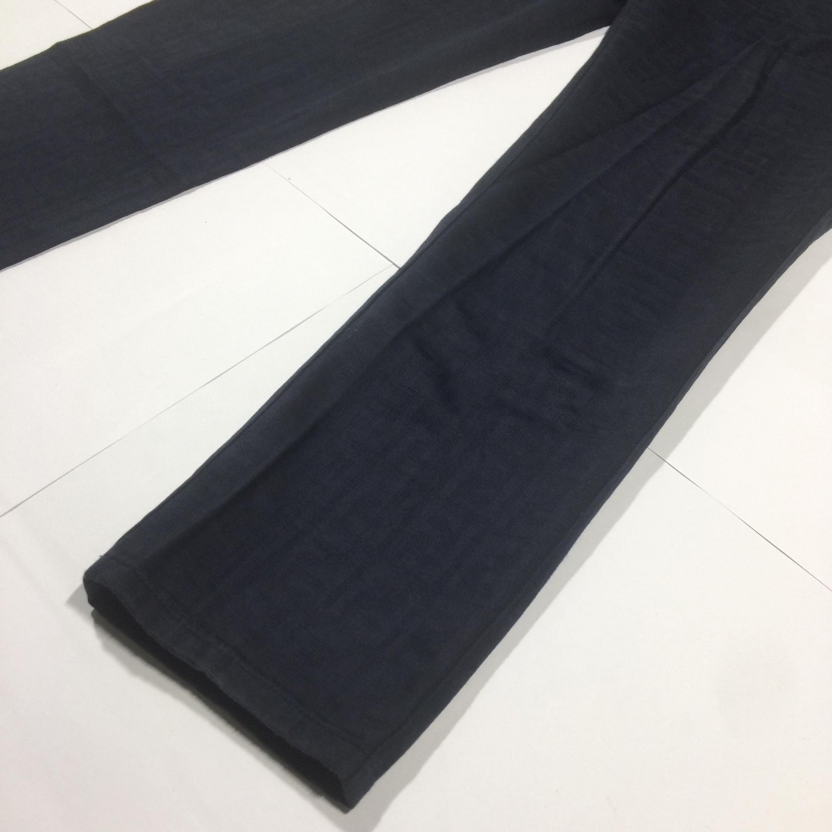 Navy Zucca Monogram Trousers - 6