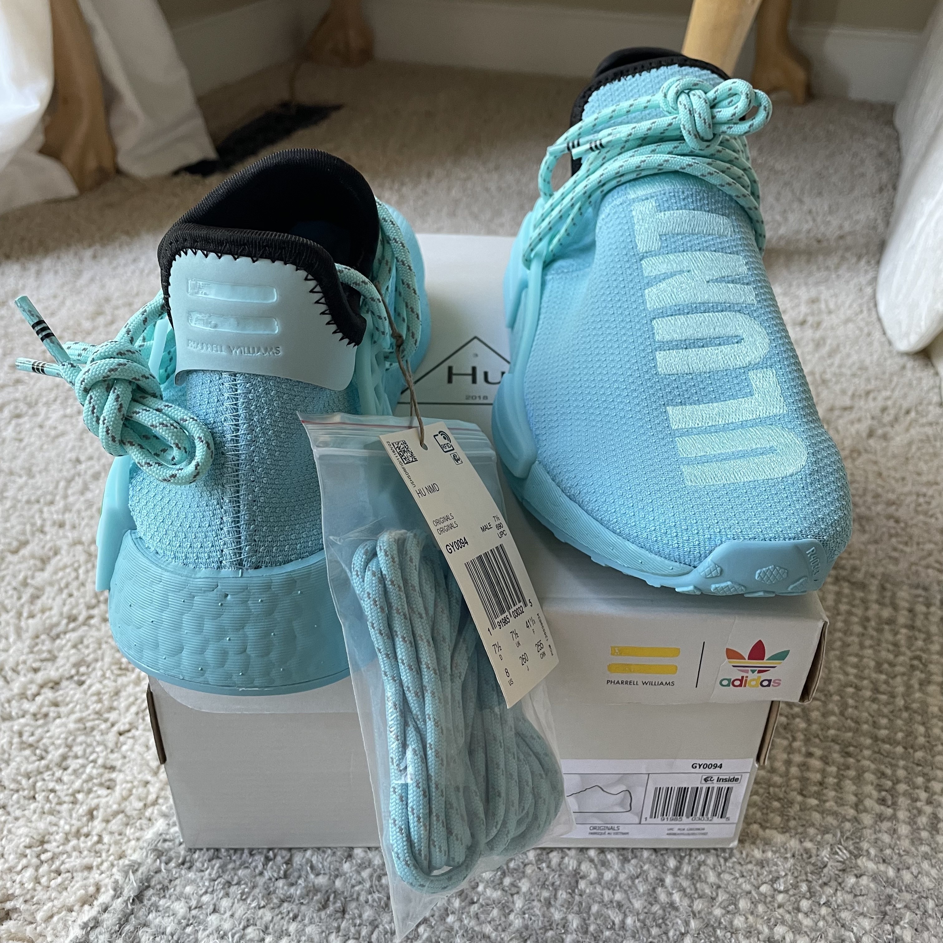 GY0094 Human Race NMD Hu Boost “CLEAR AQUA” - 4