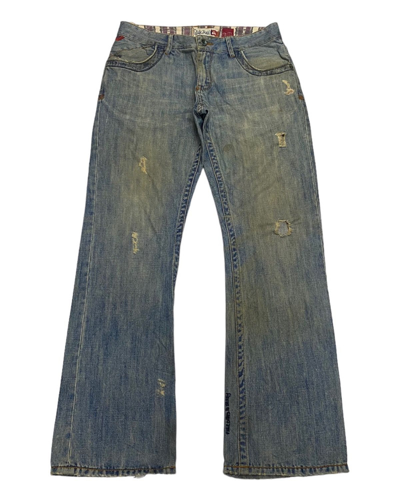 🔥FREEDOM & DIRTY DISTRESSED FLARE DENIM QUIKJEAN - 1