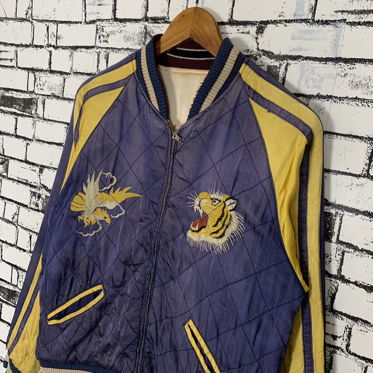 Sukajan Souvenir Jacket - Vintage Sukajan Souvenir Embroidery Riversible Jacket - 16