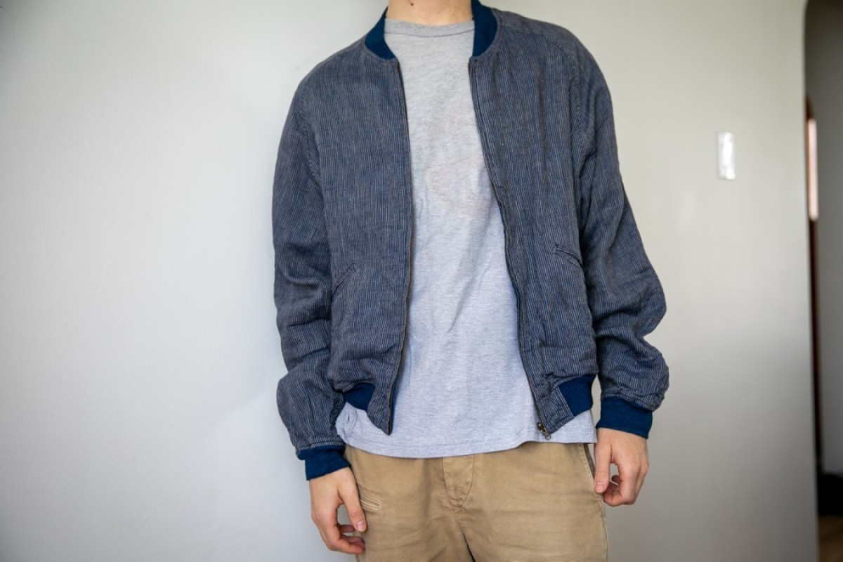 Kapital Kountry - Kapital indigo Linen bomber light jacket - 2