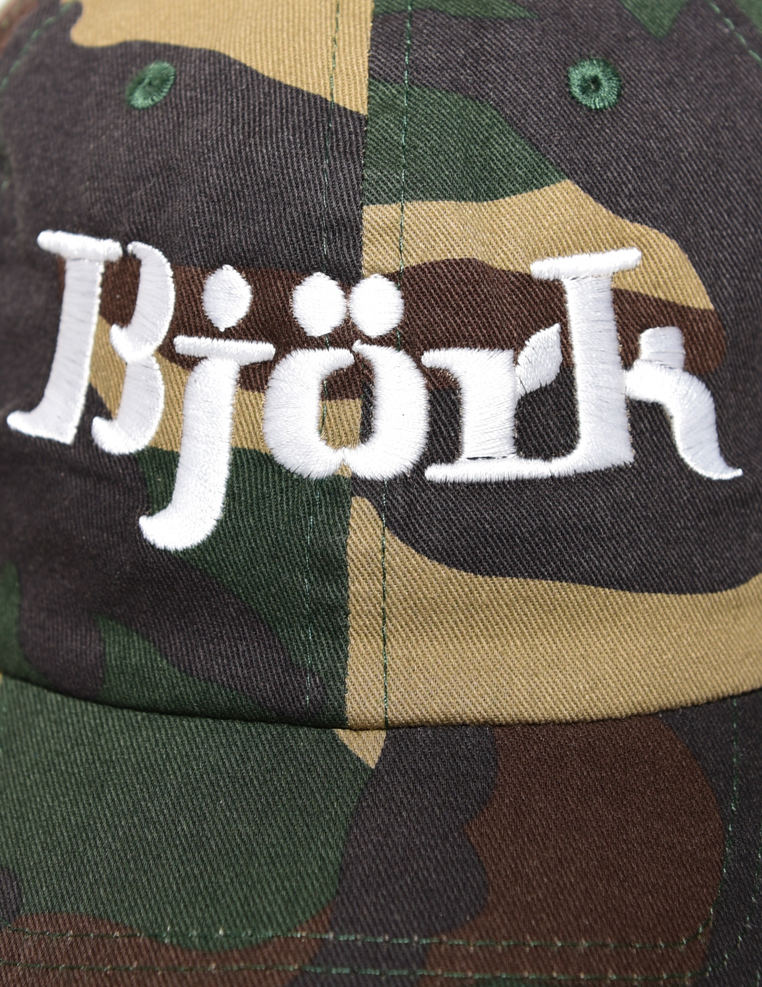 Björk Vintage Camo Embroidered Hat By Copycat Video Press - 3