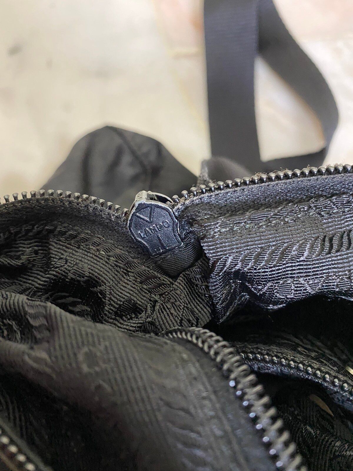 Authentic PRADA Black Tessuto Nylon Shoulder Crossbody Bag - 15