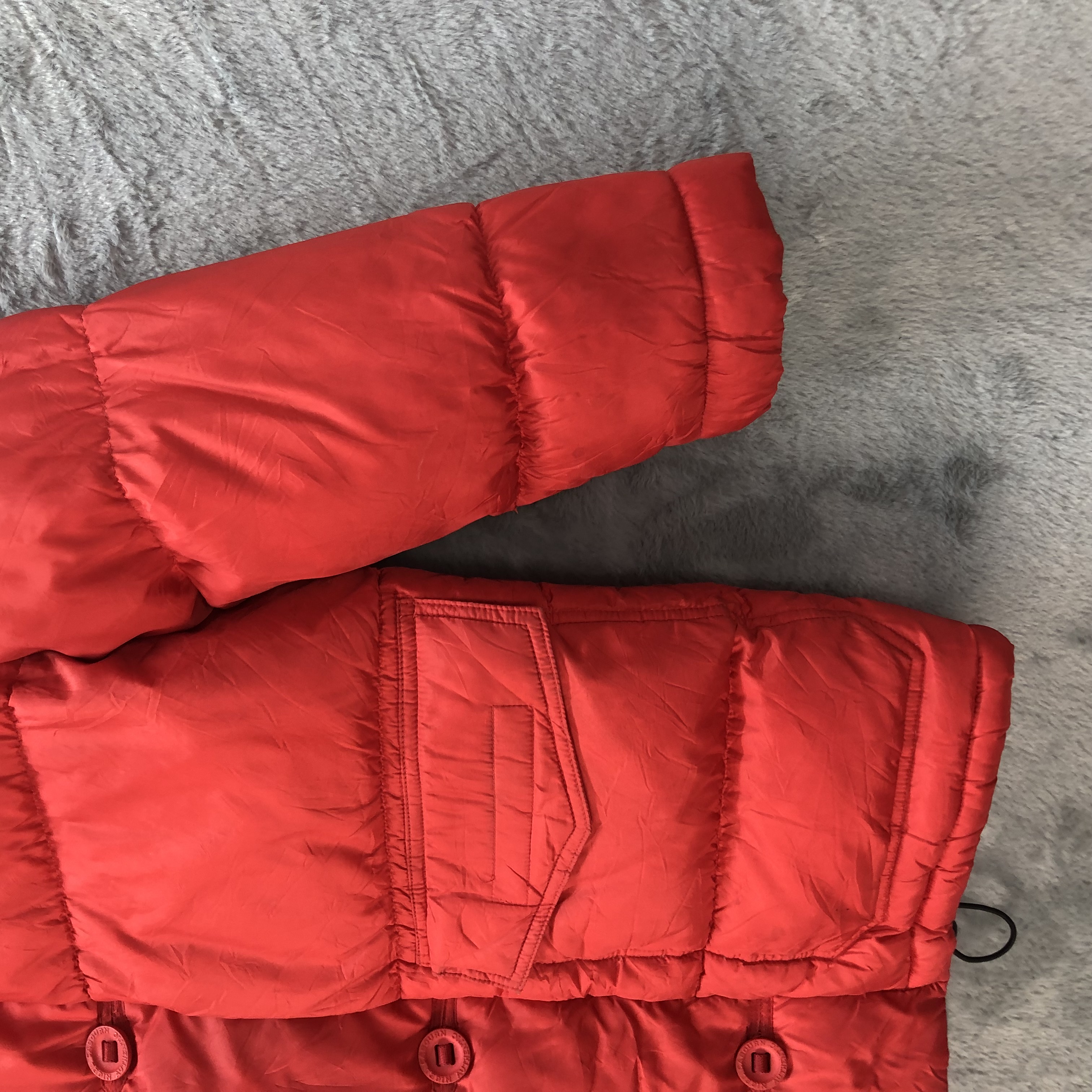 NIGEL CABOURN RED DOWN PUFFER JACKET #6553-73 - 9