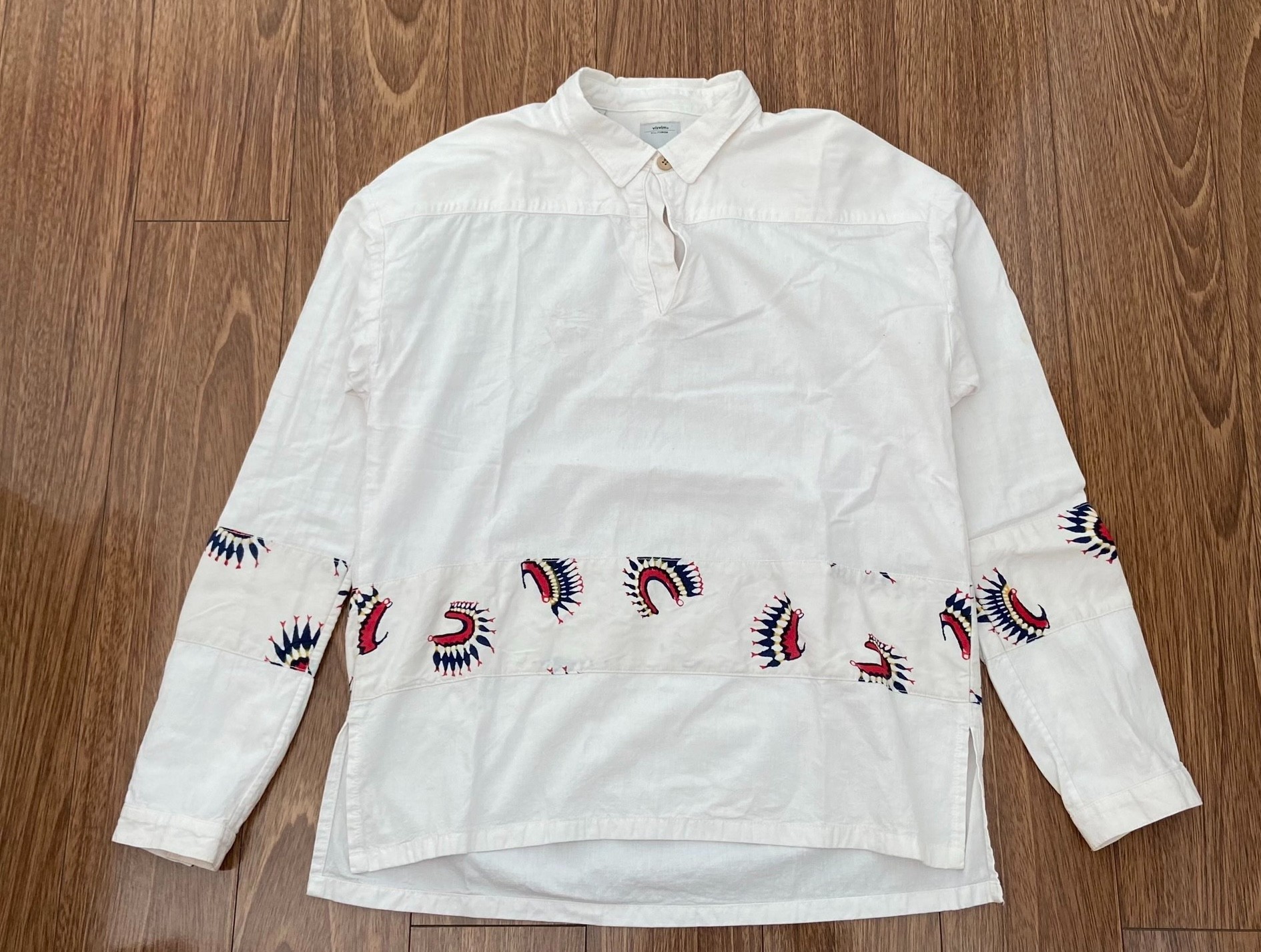 visvim KERCHIEF BORDER TUNIC SHIRT ict | nate-hospital.com