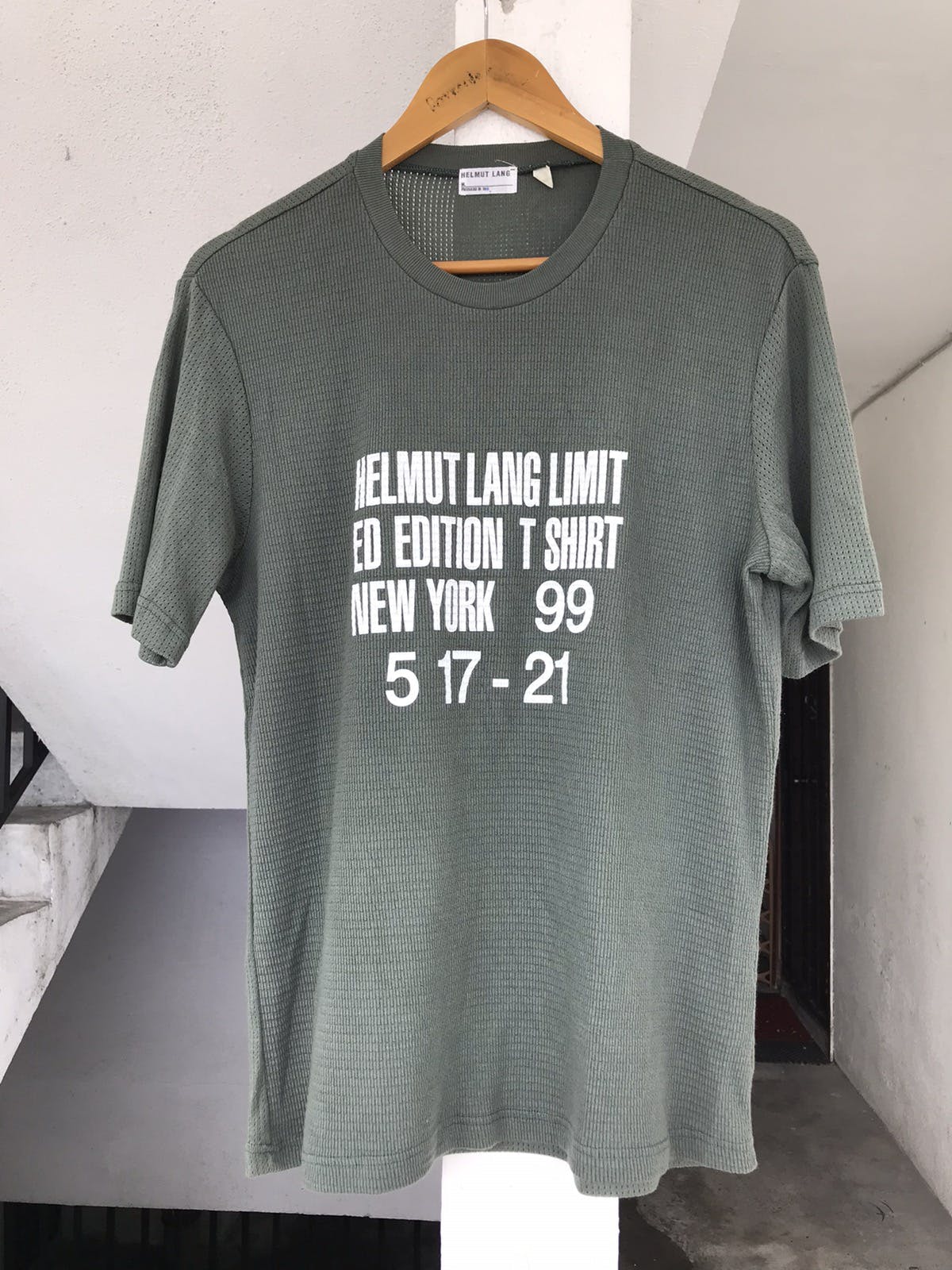 RARE1999 HELMUT LANG LIMITED EDITION TSHIRT WAFFLEKNIT