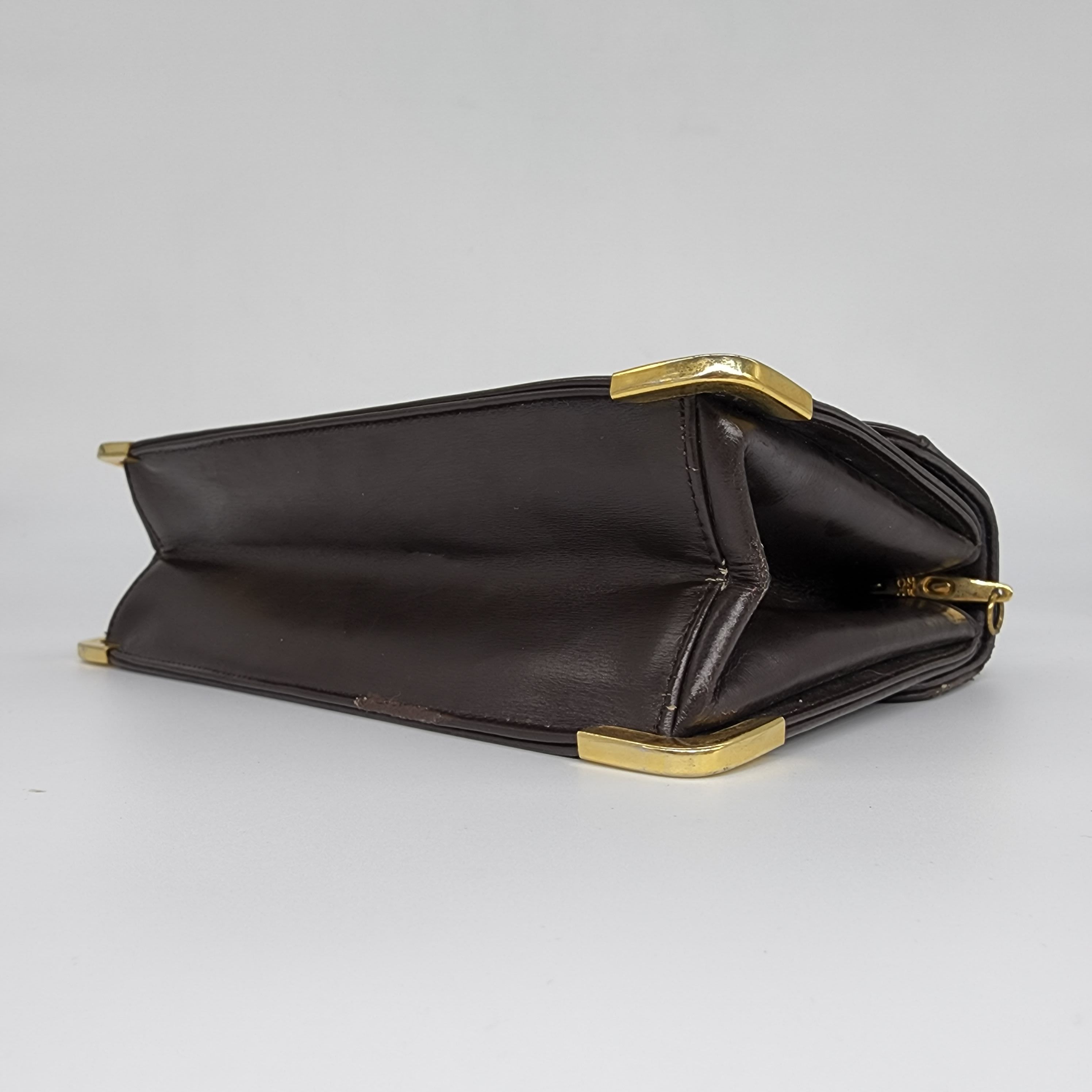 Dior - Brown Leather w/ Oblique Detail Shoulder Bag - 6