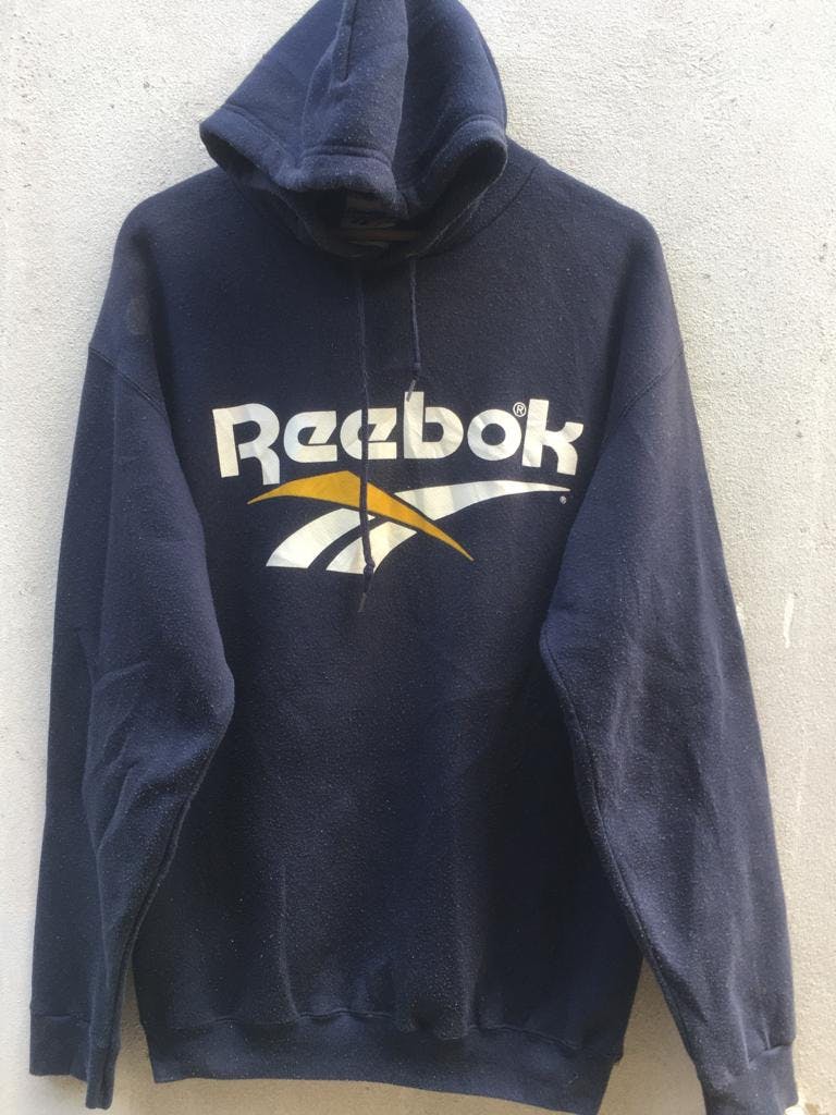Reebok Spell out Dark Blue Sweatshirt hoodies - 2