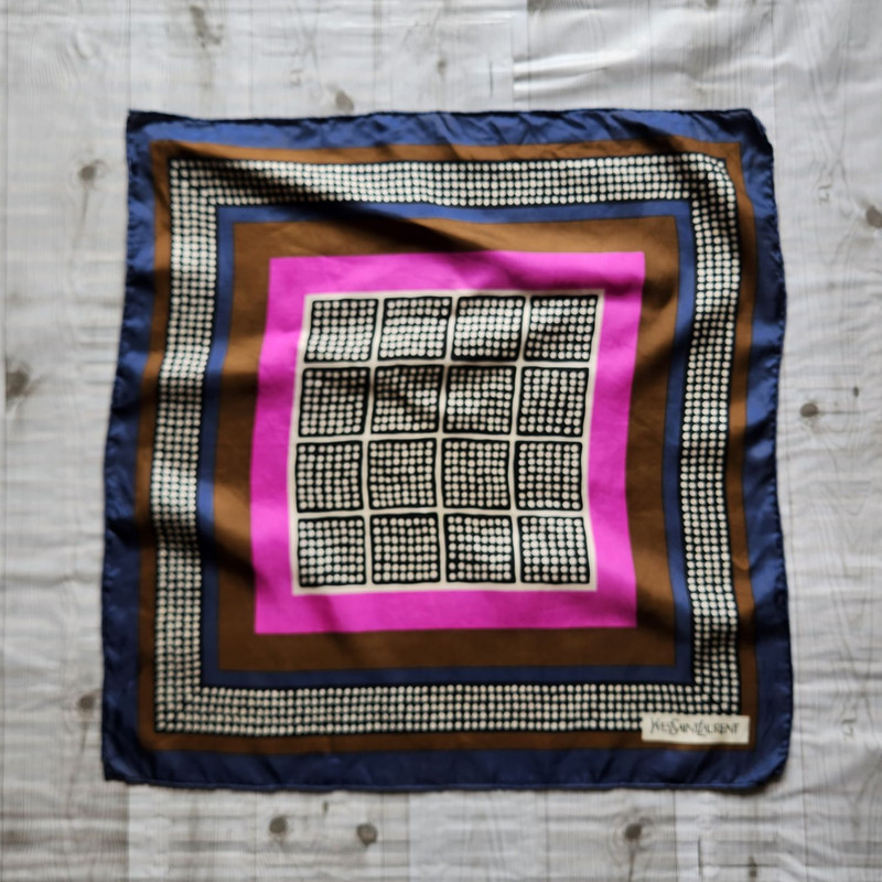 Vintage × Yves Saint Laurent - Vintage Yves Saint Laurent Scarf Multicolor - 1