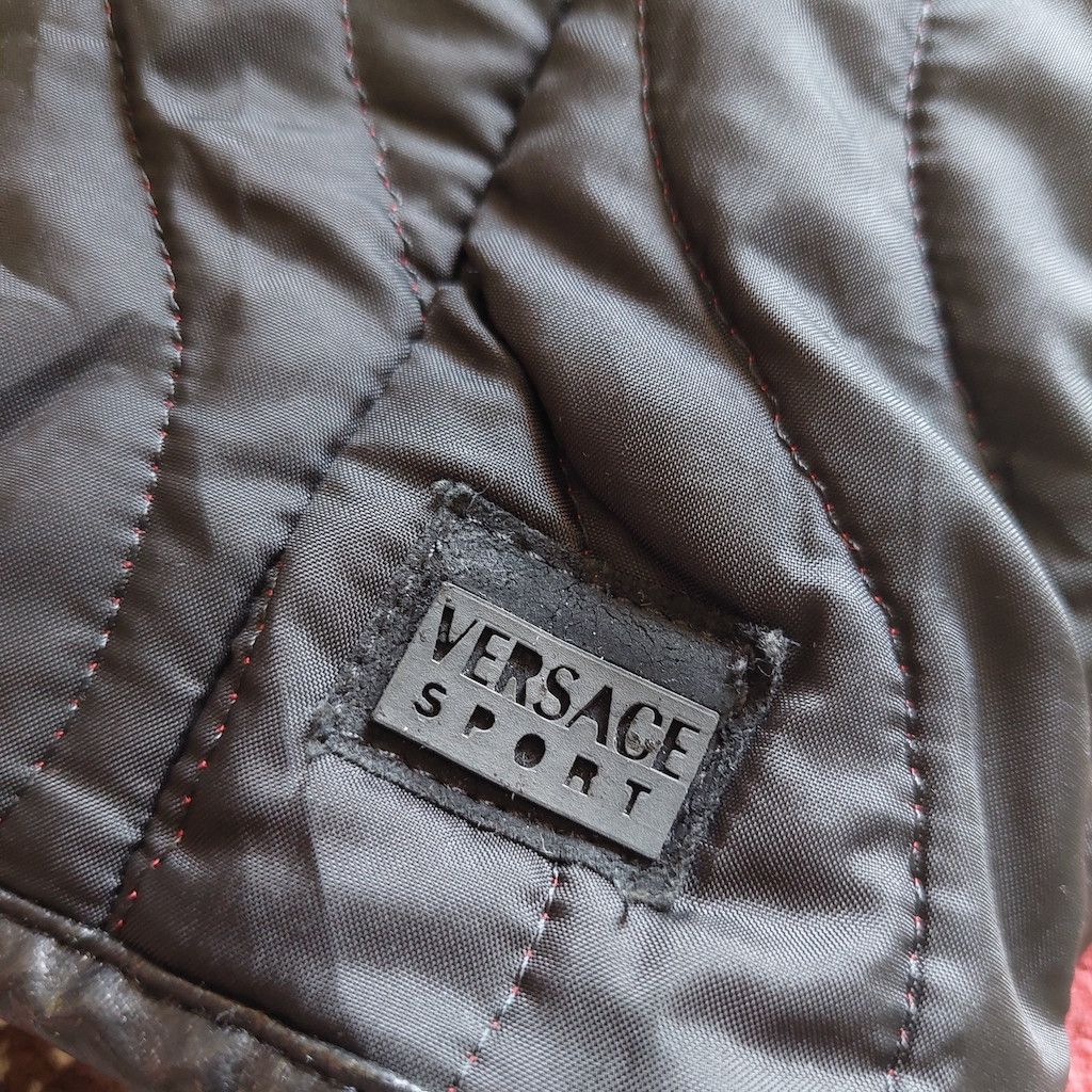 Vintage - Versace Quilted Half Leather Light Jacket Italy - 3