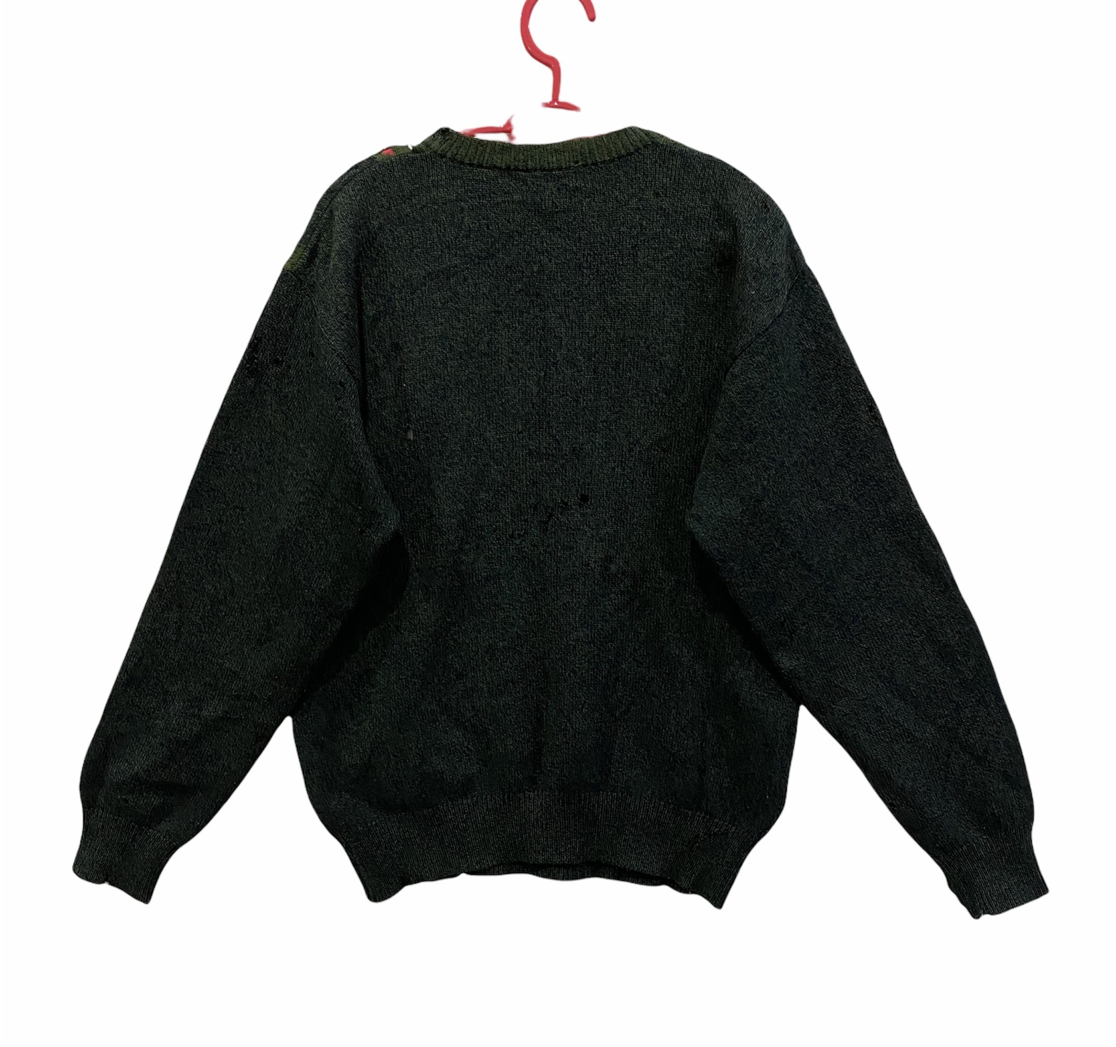 Coloured Cable Knit Sweater - Lecent Cashmere Ripped Sweater Grunge Style Made in Japan - 12