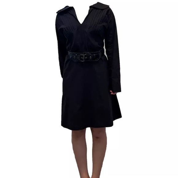 Vintage Marni Runway SS 2009 Pleated Shirt Dress Black - 9