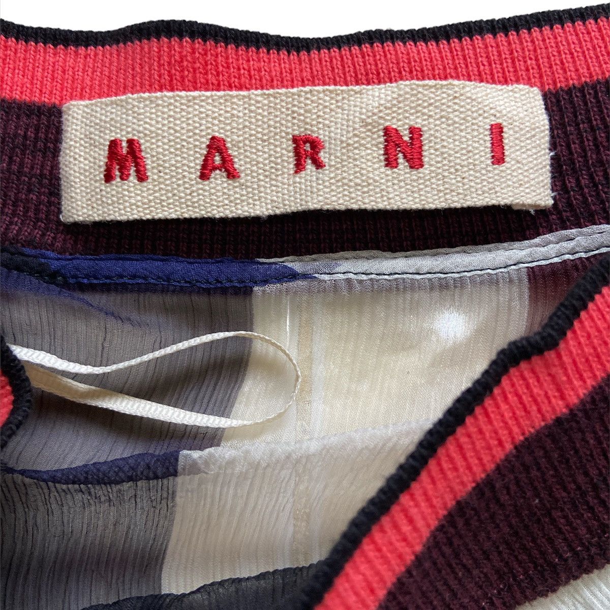 Marni Italy Sheer Chiffon Midi Skirt - 4
