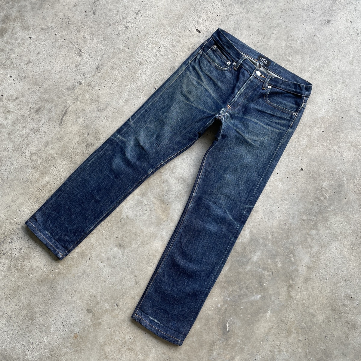 Vintage A.P.C Petit Standard Fly Buttons Denim Jeans Pants - 2