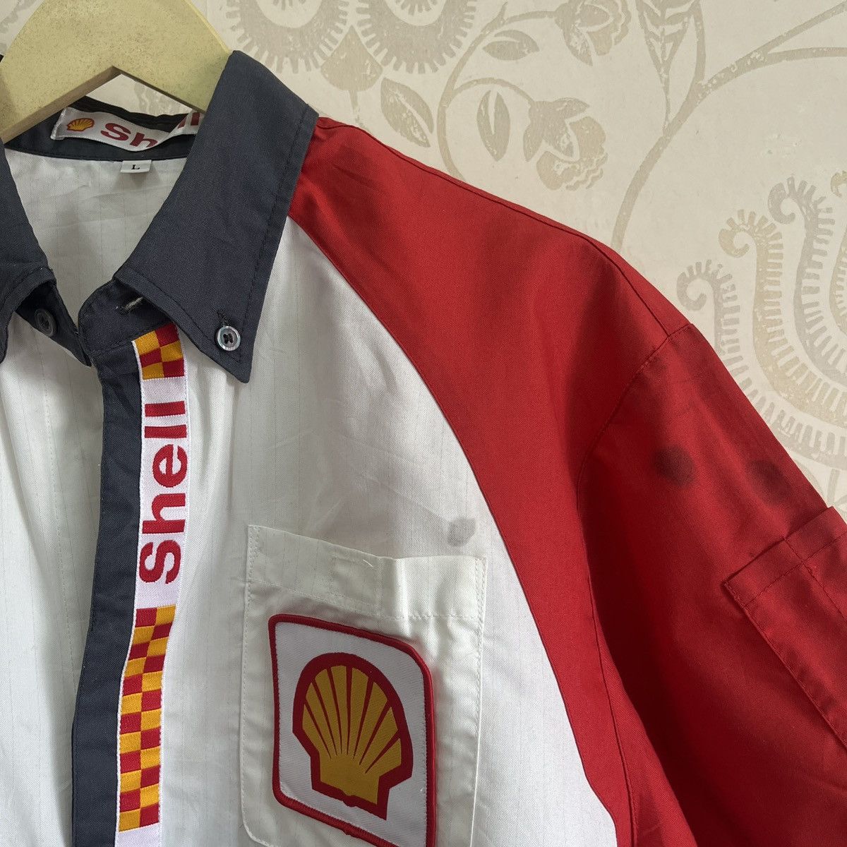 Vintage Shell Workers Uniform Shirts Japan - 5