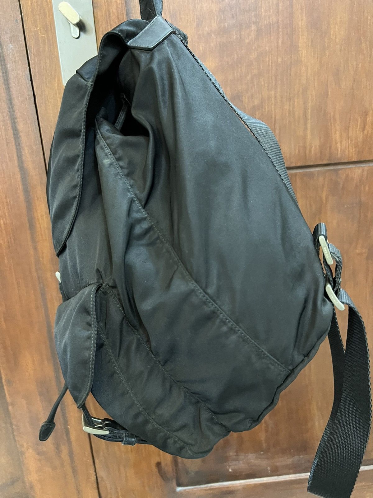 Vintage - Prada Nylon Black Bacpack - 5