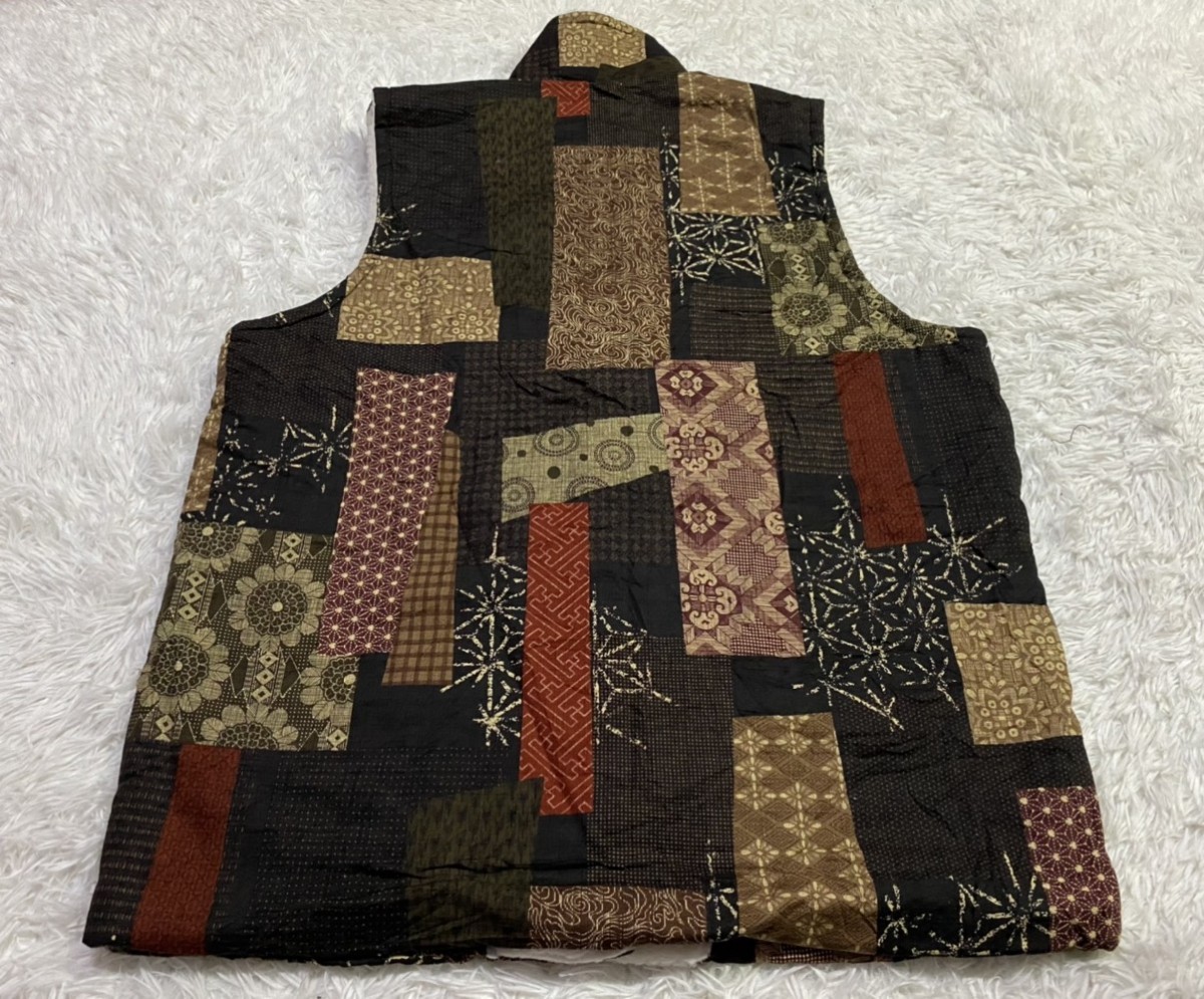 Other - Sherpa Fleece Vest Printed like Patchwork Design - 6