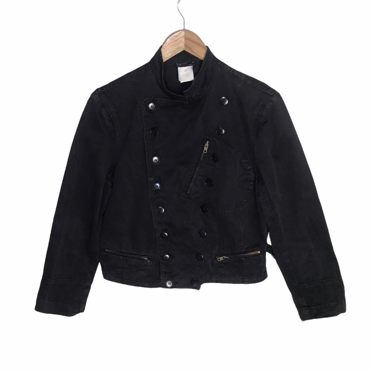 Agnes B. - Agnes b cropped distressed cotton jacket - 1