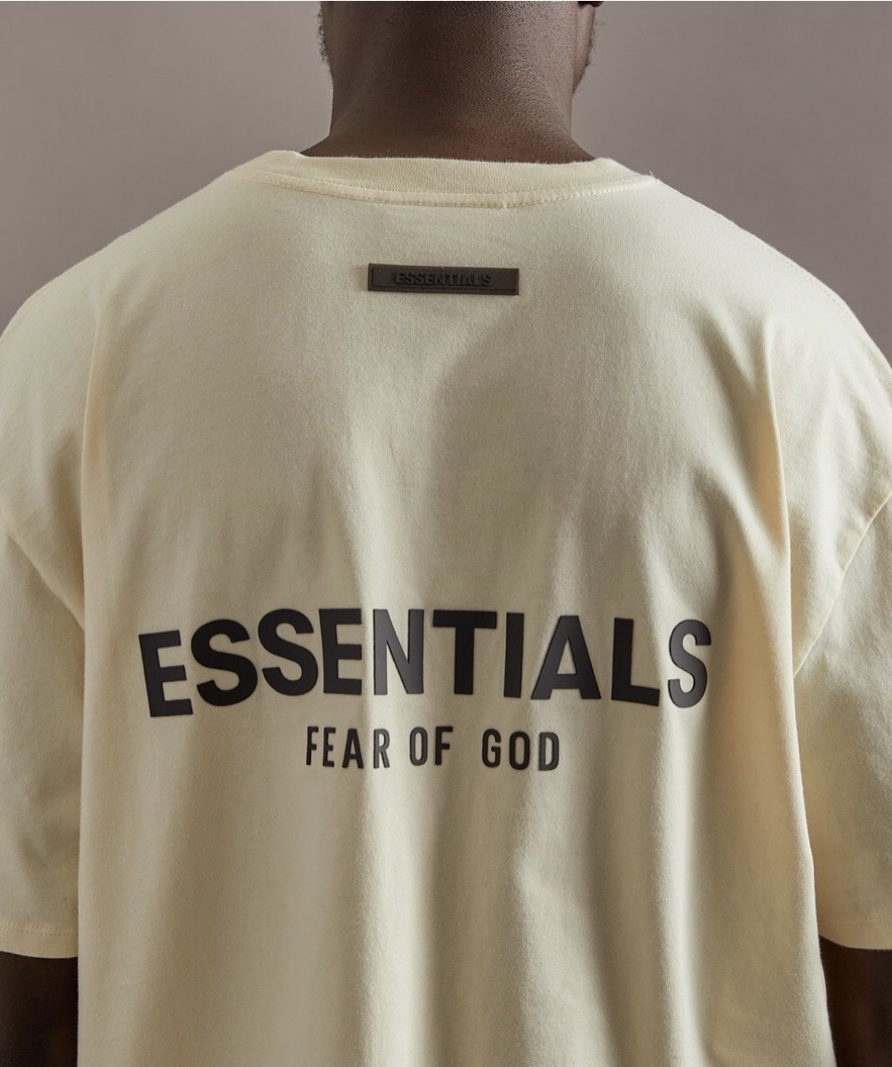 Essentials Logo S/S T-Shirt in Cream - 1
