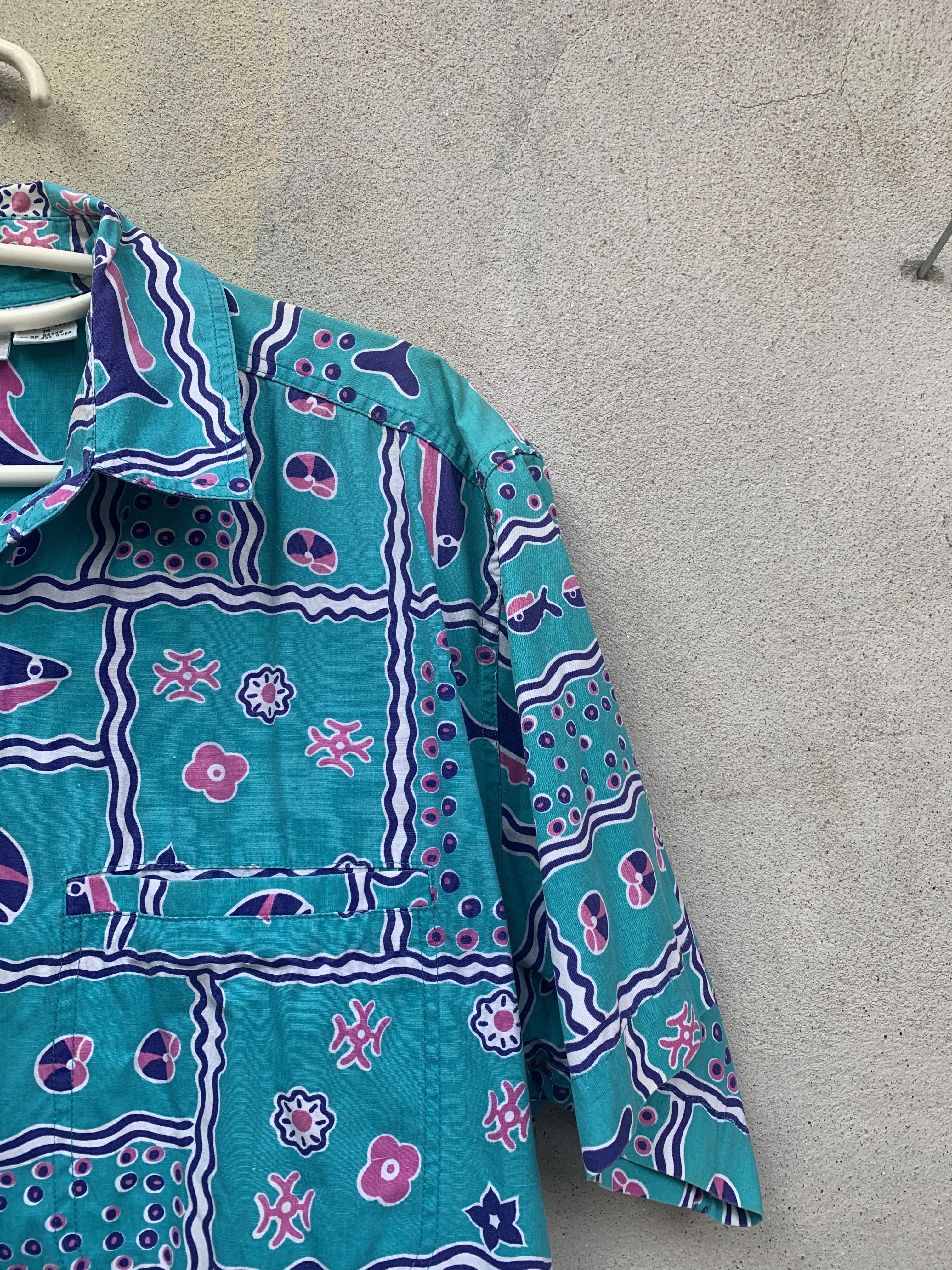 Art - Vintage Preview International Marine Motive Button Shirt - 7