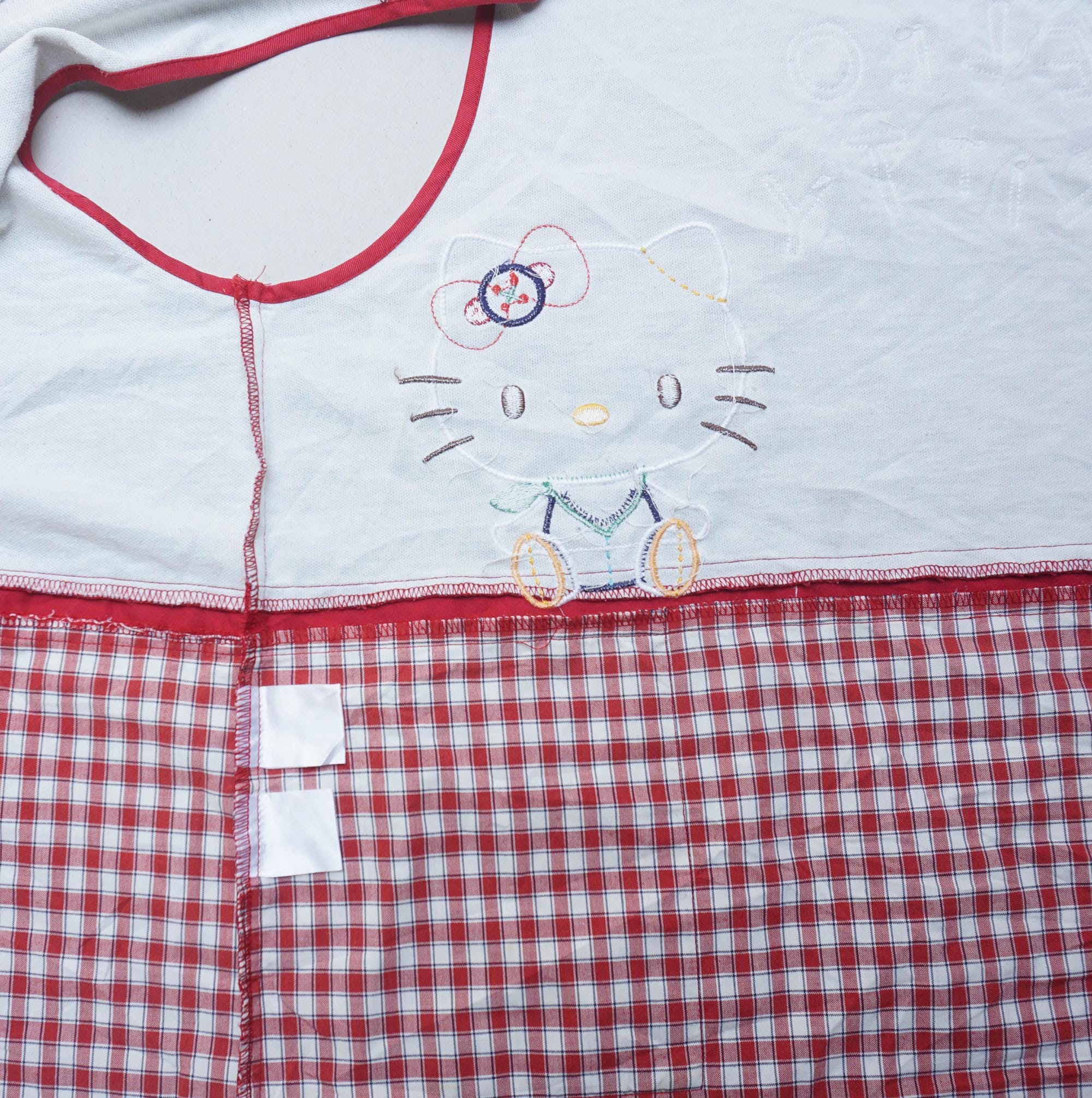 Japanese Brand - HELLO KITTY Patchwork & Checkered Apron - 11