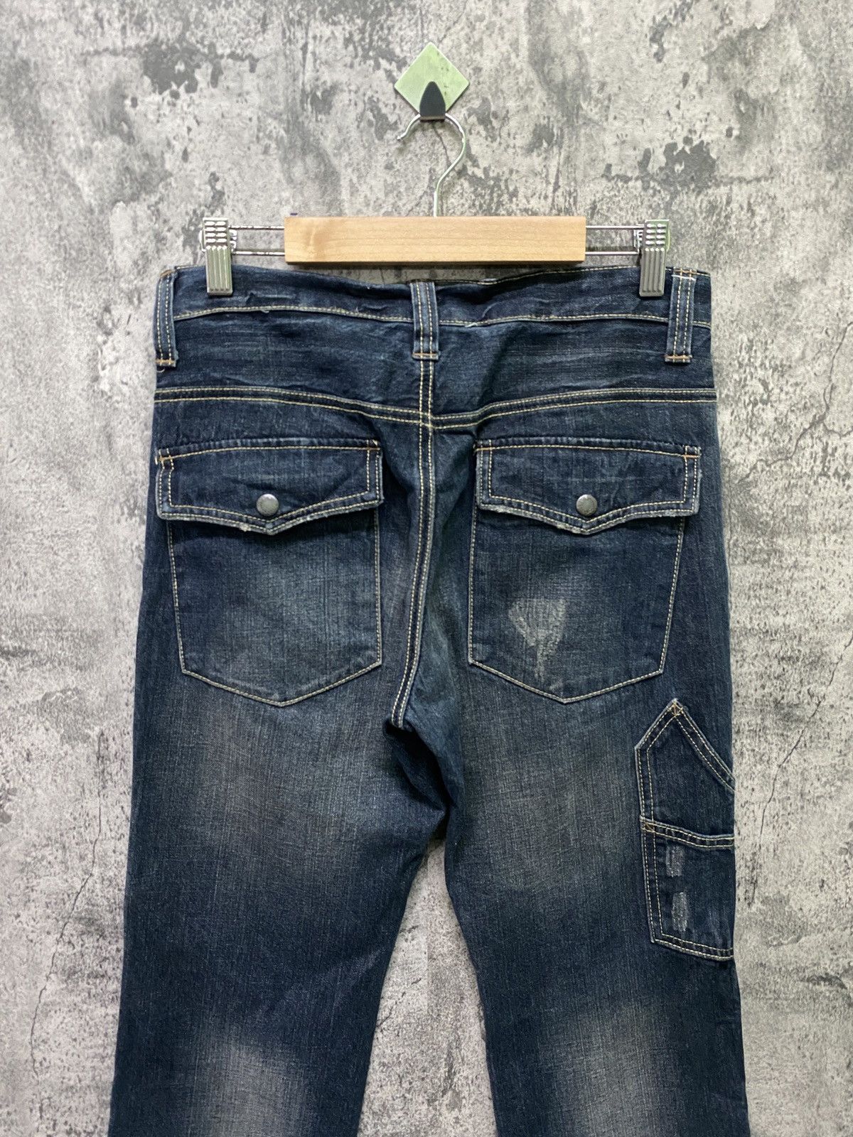 Vintage - Free Gate Distressed Denim Double Knee Bush Pant - 11