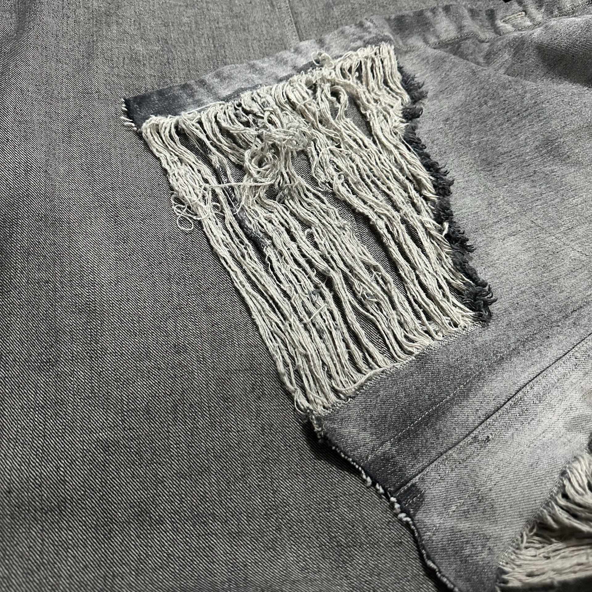 Rick Owens ripped-detailing cotton shirt - 7