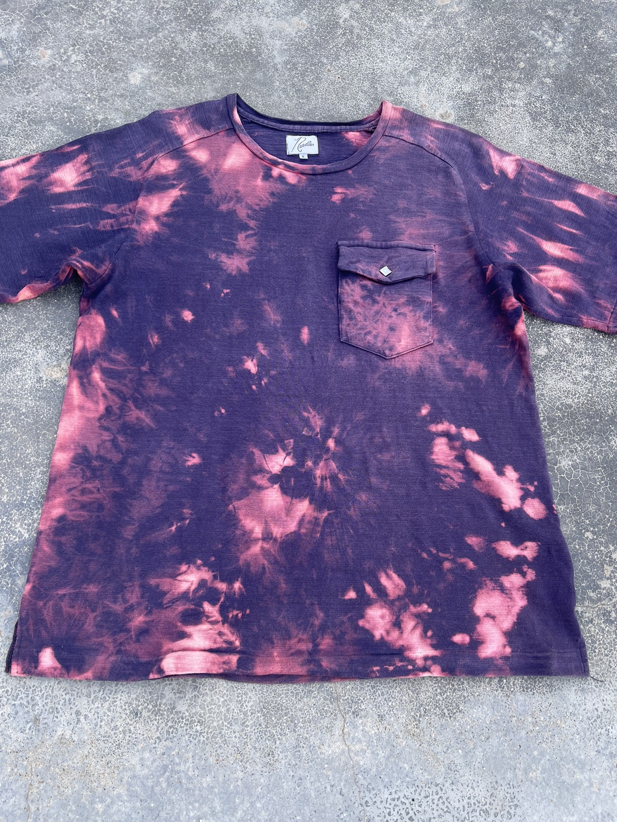 🔥🔥Needles Nepenthes Flaming Acid Wash single pocket Shirt - 9