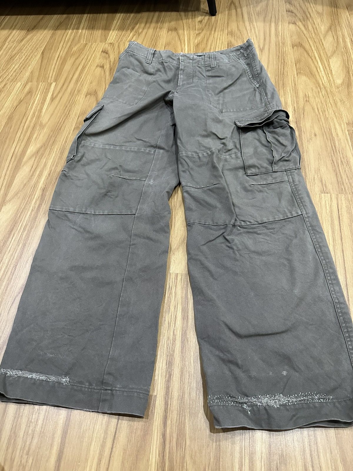 Margaret Howell England Cargo Multipocket Heavy Cotton Pants - 4