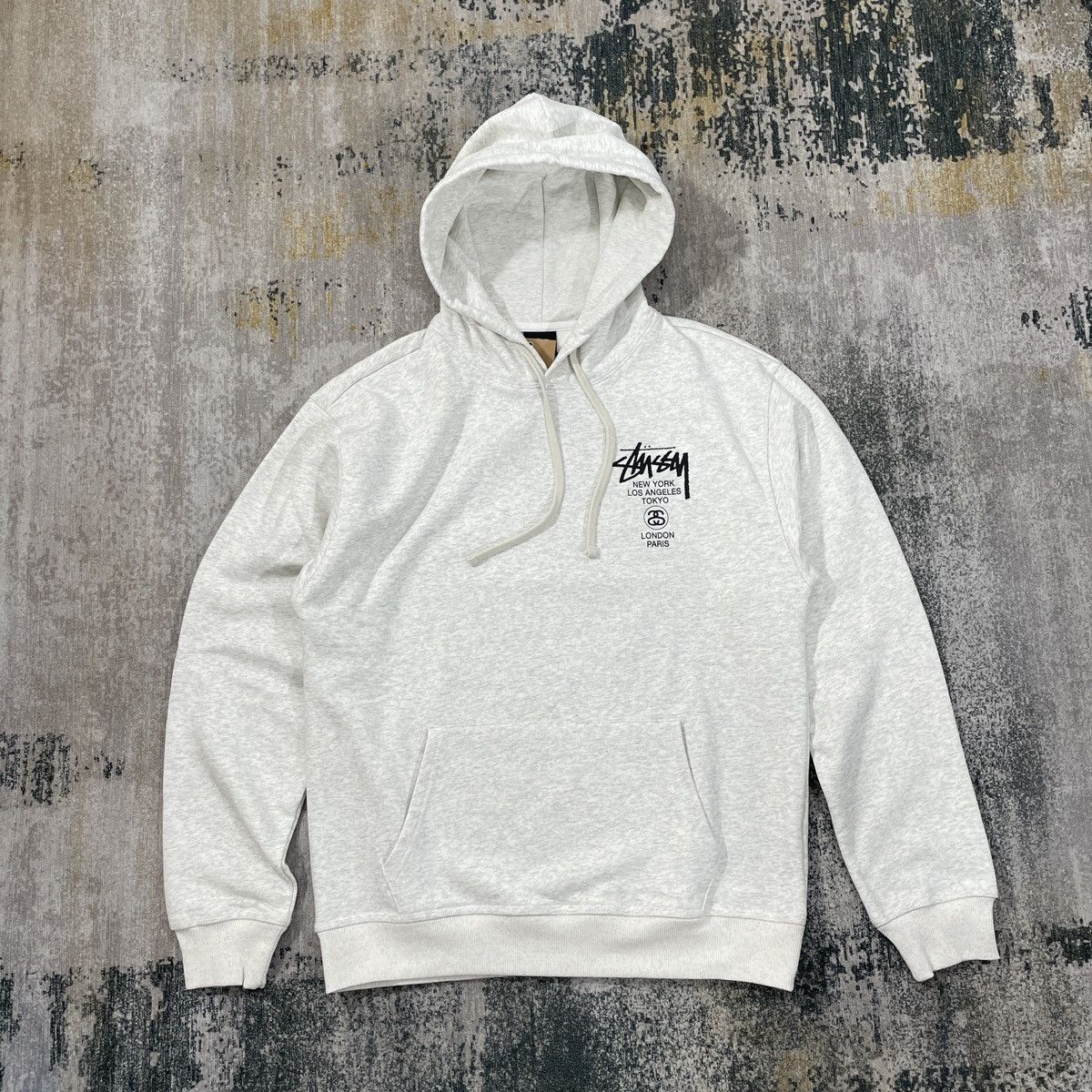 Stussy WorldTour Hoodie Ash Heather // Medium - 1