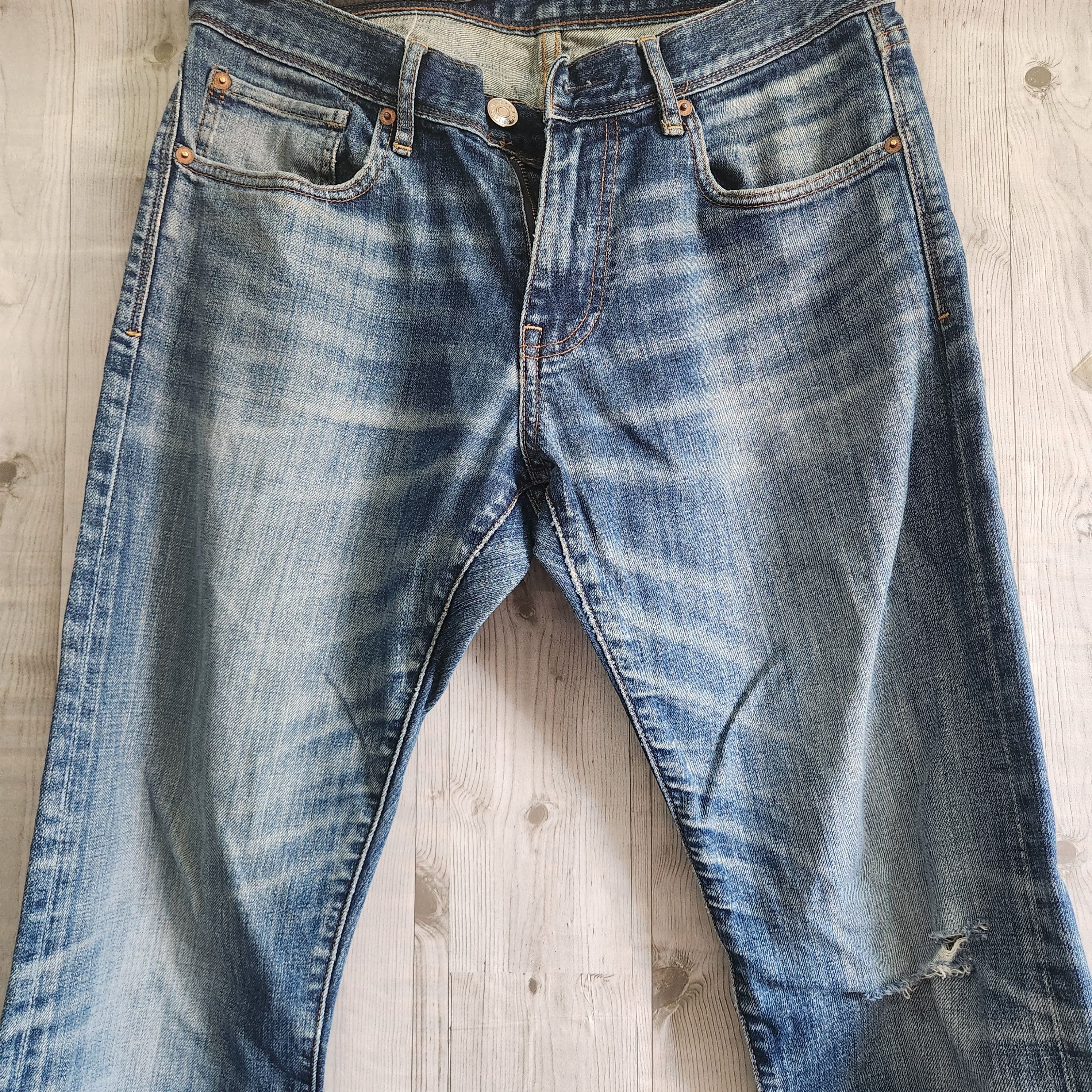 Vintage Armani Exchange Distressed Denim Blue Jeans - 15