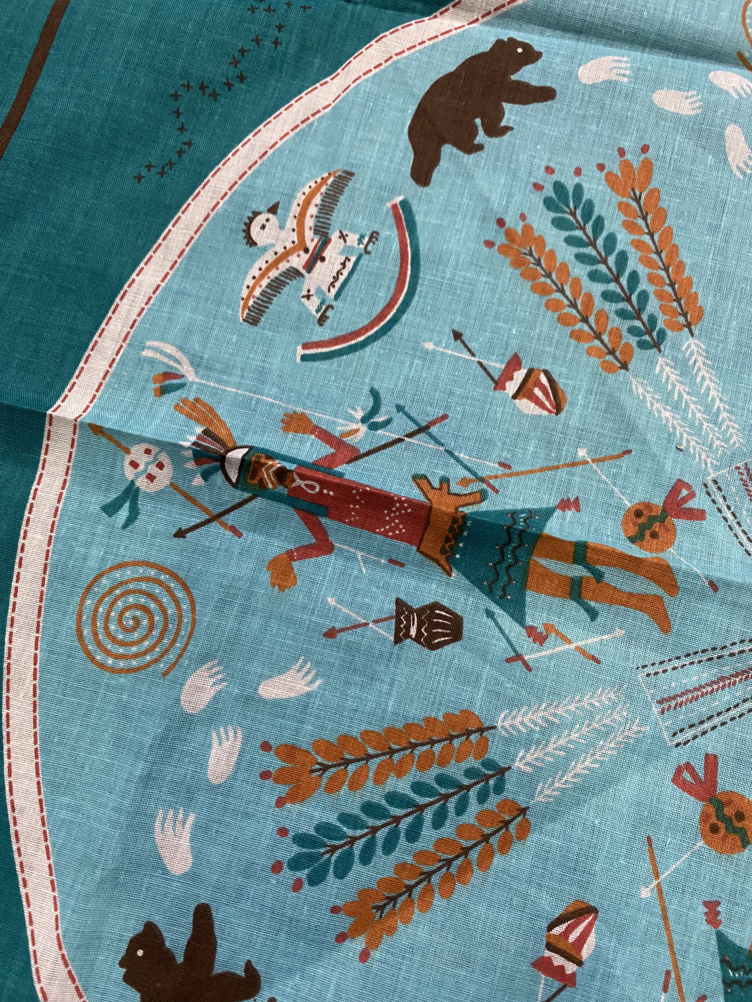 Vintage Native American-Inspired Bandana – Southwest Tribal Print – 50/50 Cotton Poly USA Made - 6