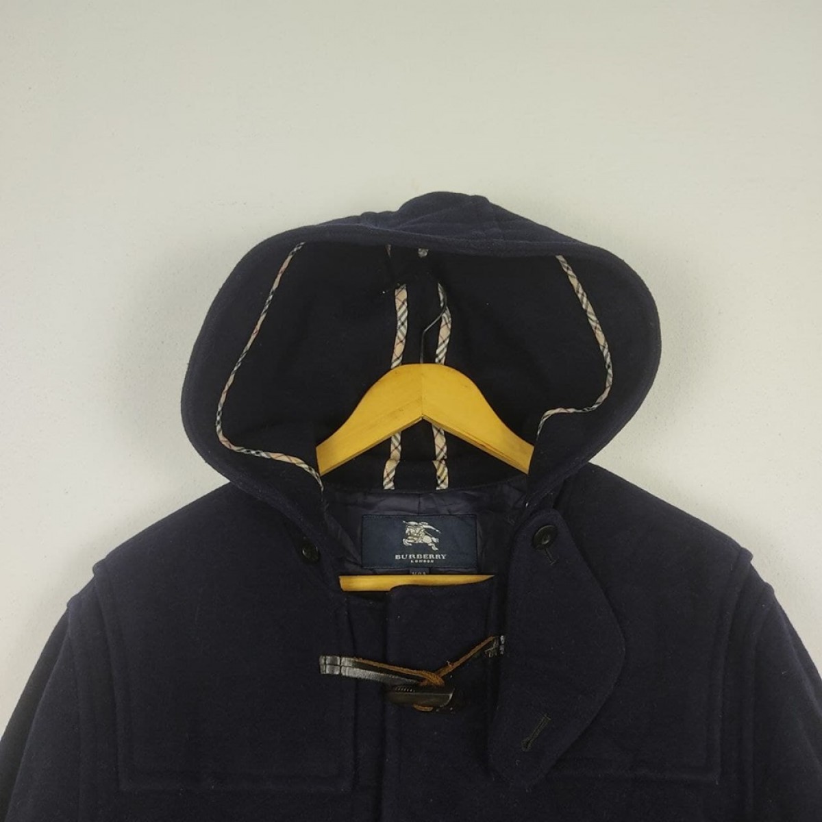 London Nova Check Wool Duffel Over Coat Jacket - 3