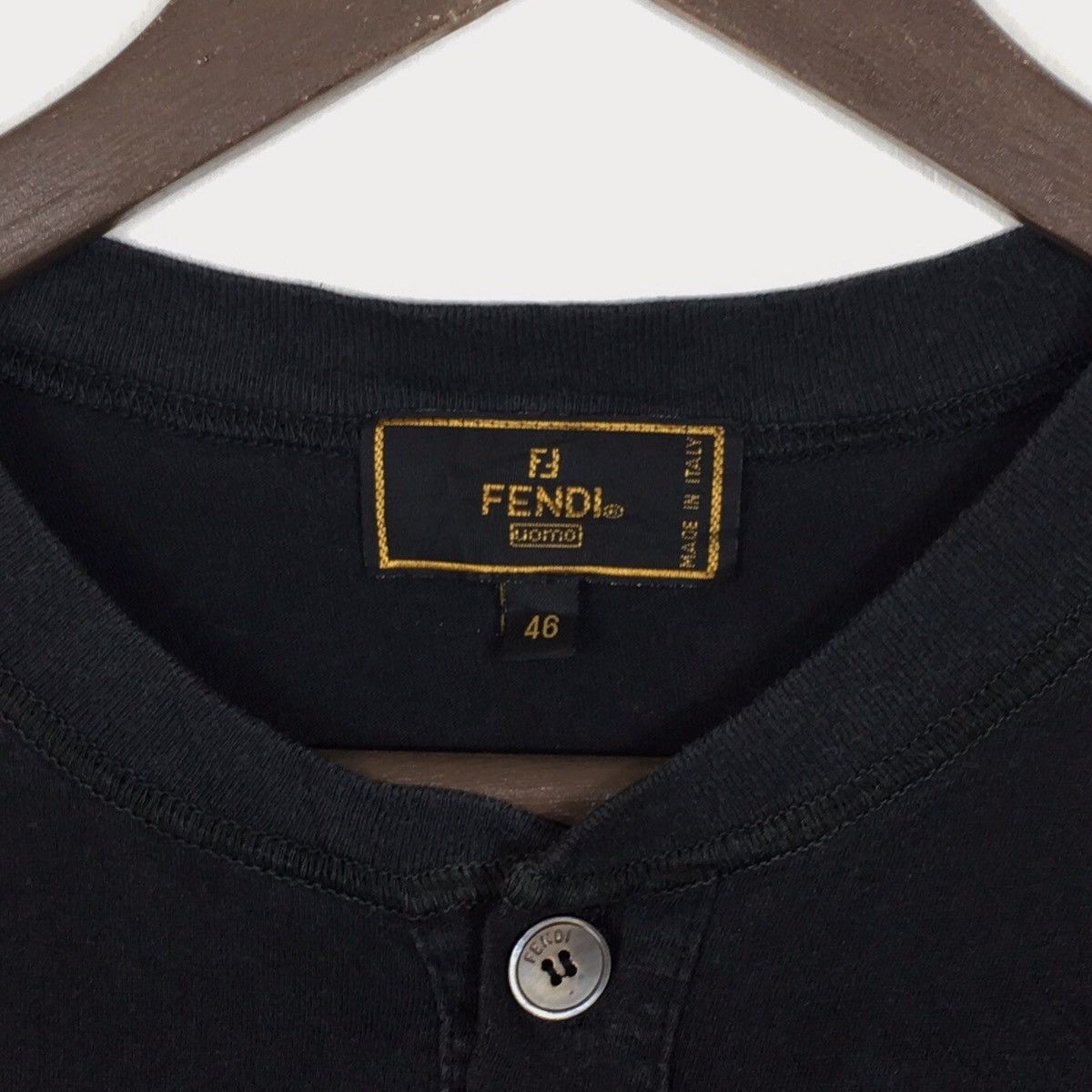 Rare!! FENDI Embroidered FF Logo Pocket T-shirt - 6
