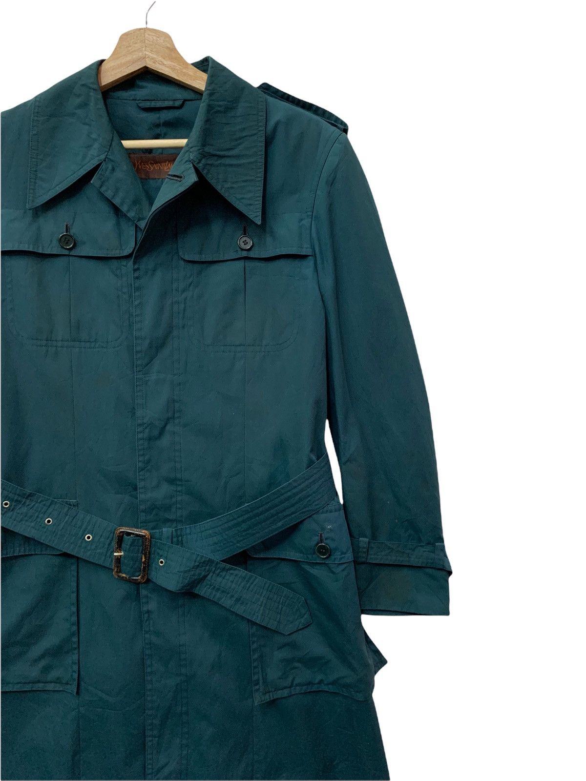 Ysl Pour Homme - 🔥YSL DARK GREEN TRENCH COATS - 7