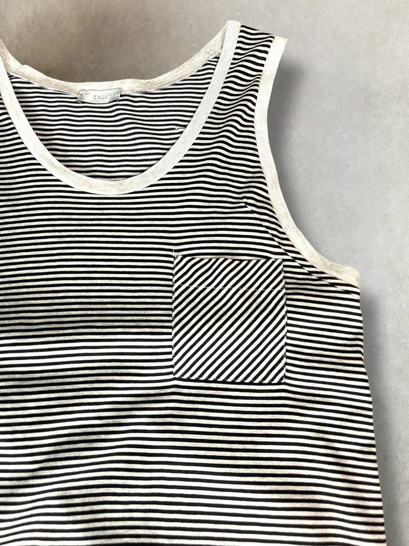 Dior Ss2005 Dior homme by hedi slimane striped pocket tank top