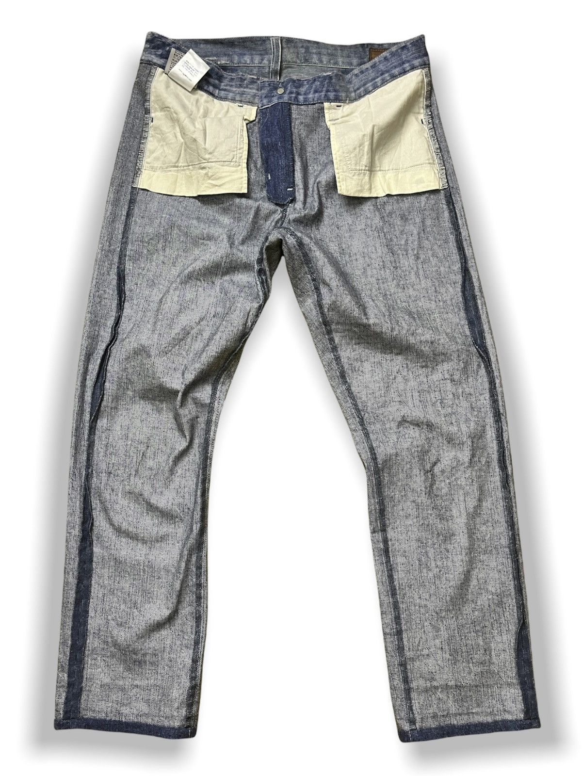 DISTRESSED PRINTED AG ADRIANO GOLDSCHMIED DENIM PANTS - 13