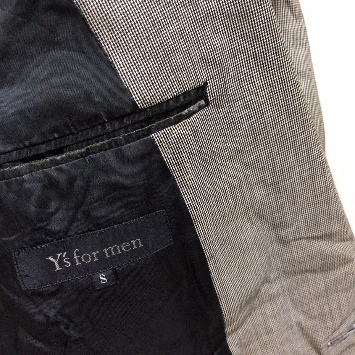 Vintage y’s for men distrested wool suit jacket - 6