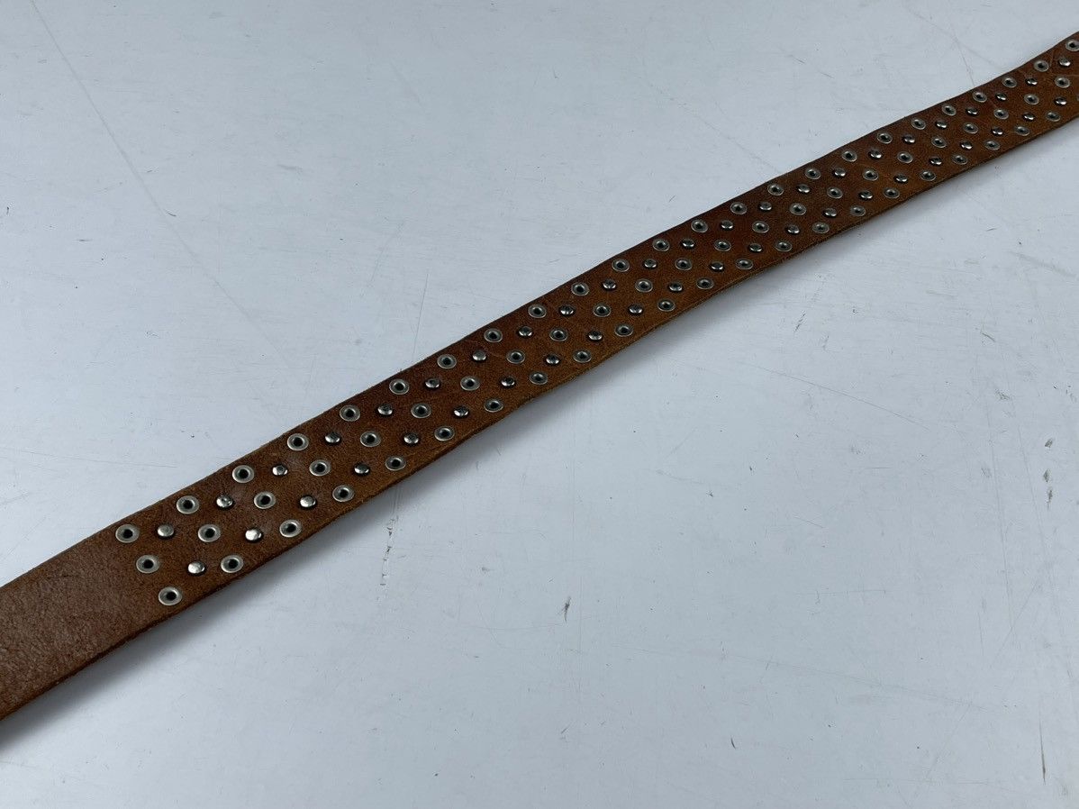 Genuine Leather - spiked belt leather - 9