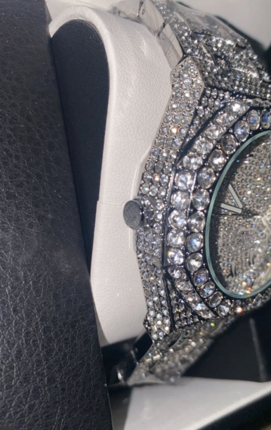 New Moissanite Iced Out Bust Down Watch  - 2