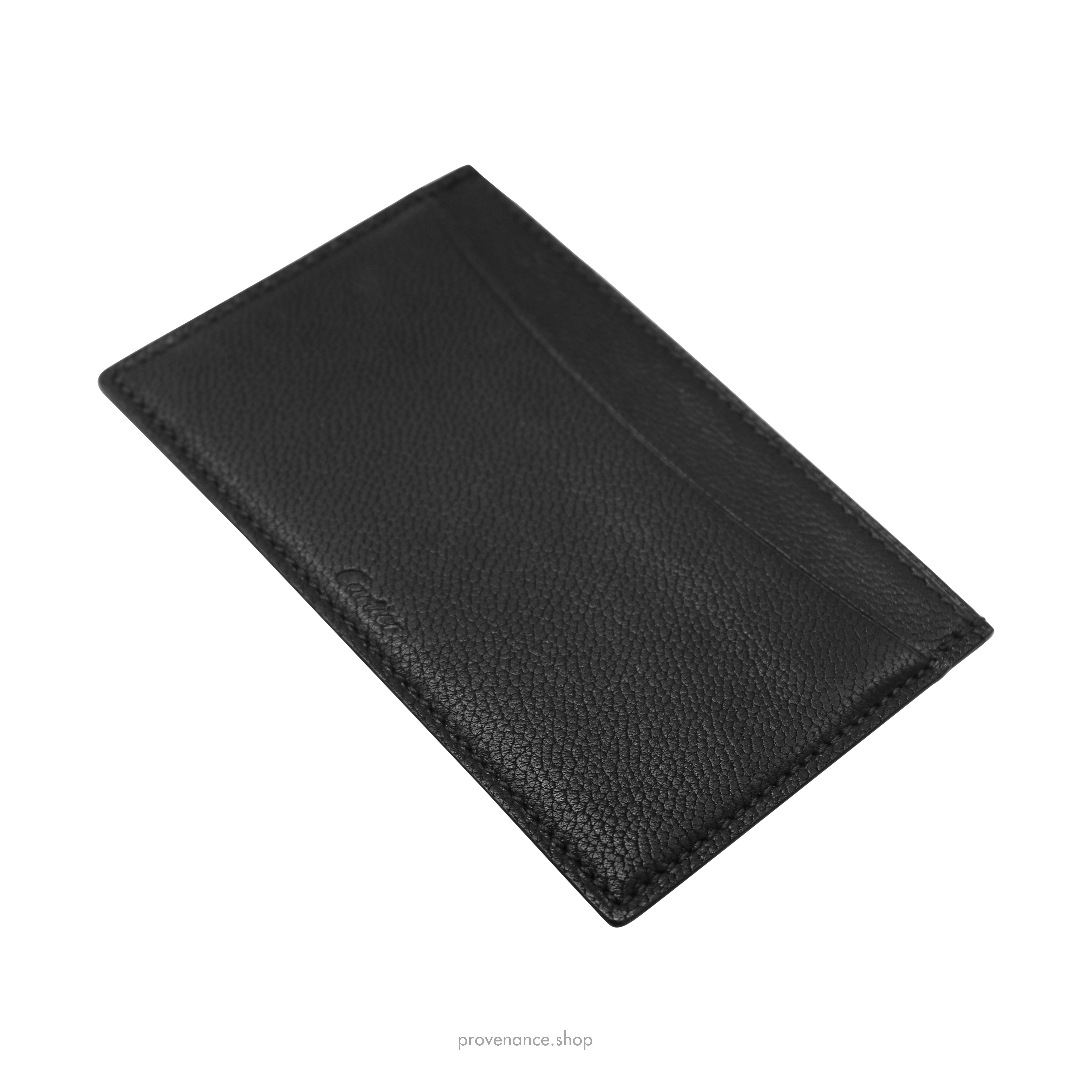 Card Holder Wallet - Black Chevre Leather - 5