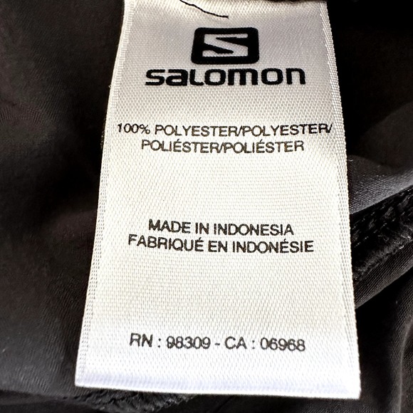 Salomon Windstopper Hiking Pants Stretch Zip Front Pockets Belted Logo Black 8 - 3