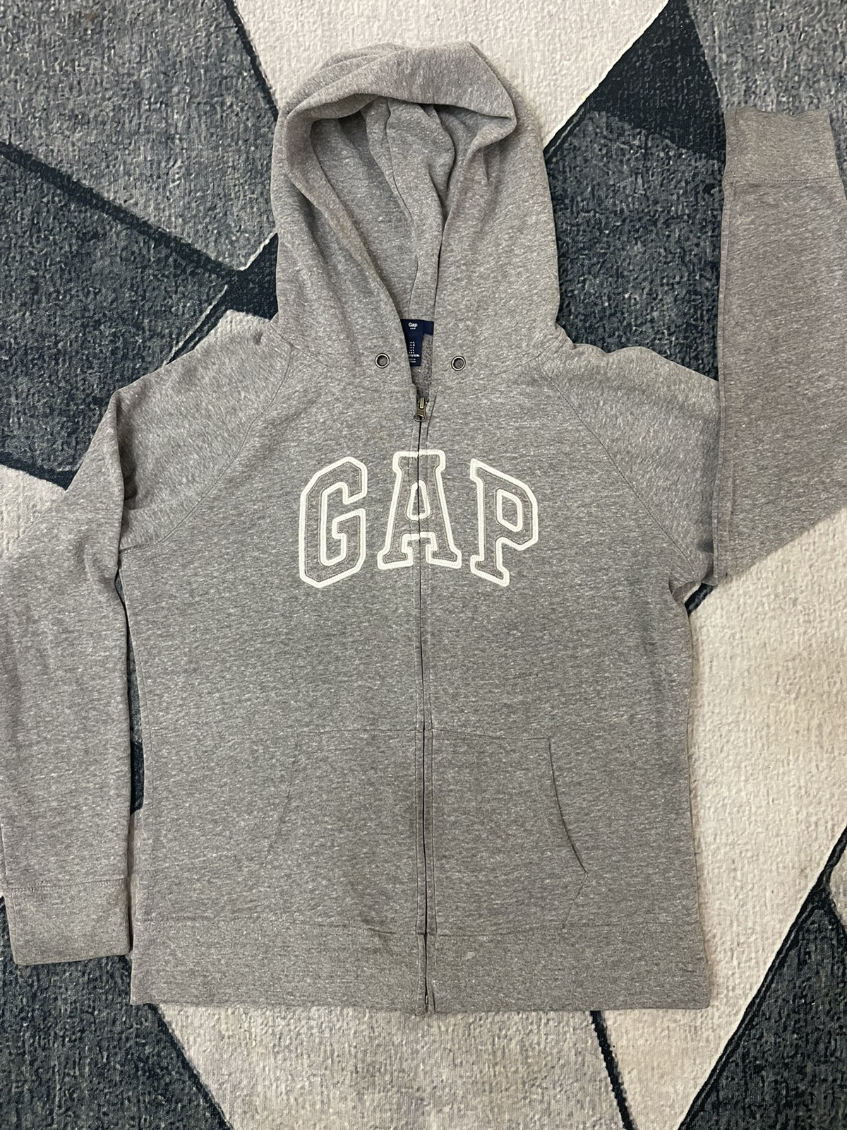 Gap - GAP zip up Hoodie Spell Out Streetwear / Vintage - 3