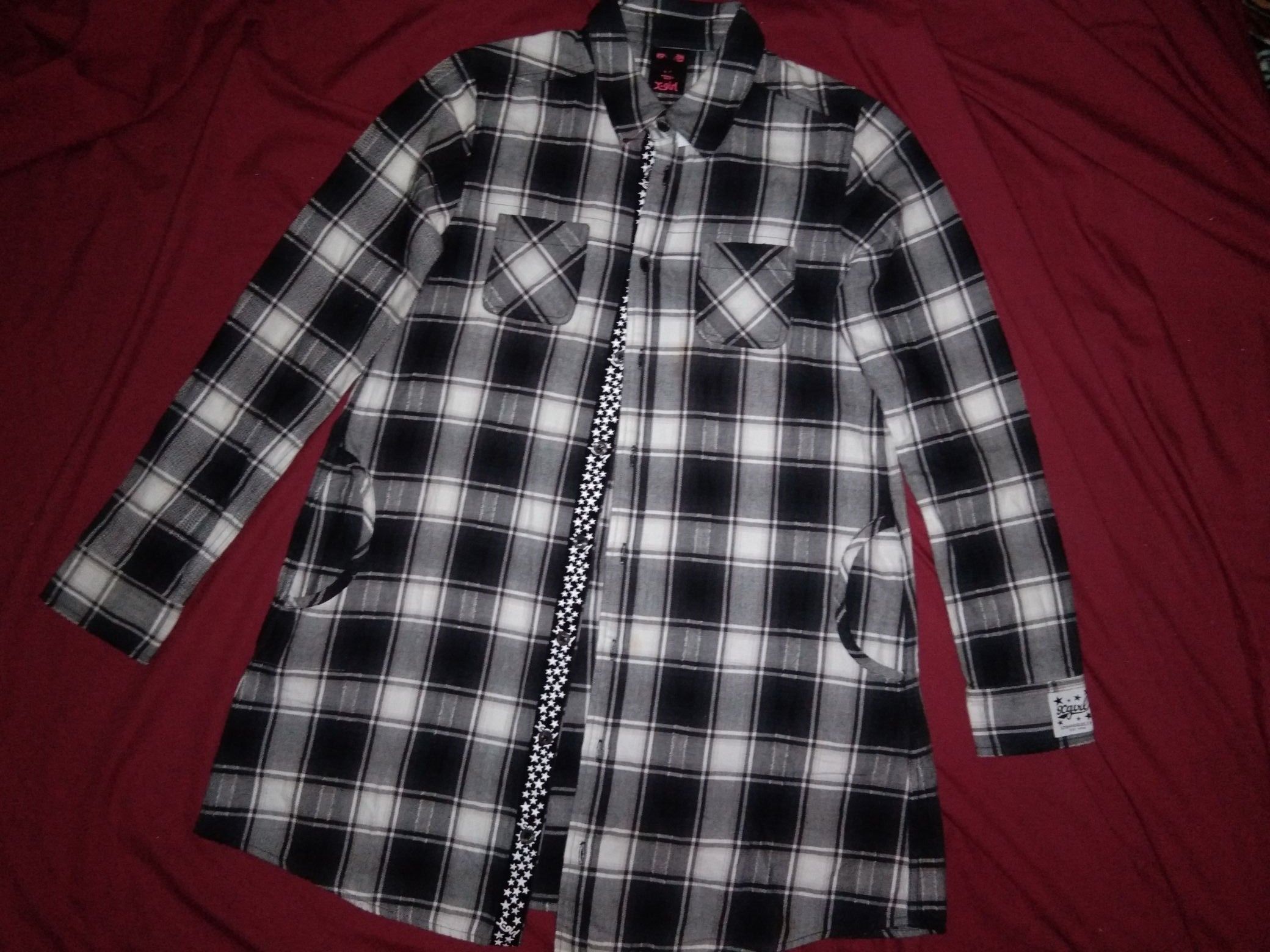 Japanese Brand - X-girl Japan tunic shirt plaid fashion streetwear - 1