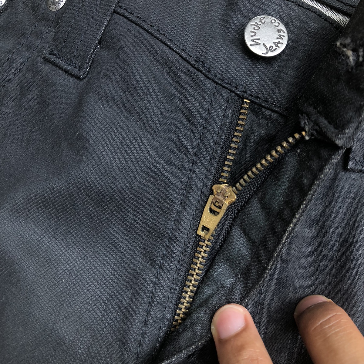 Nudie jeans slim Jim dry black coated Travis Scott - 6