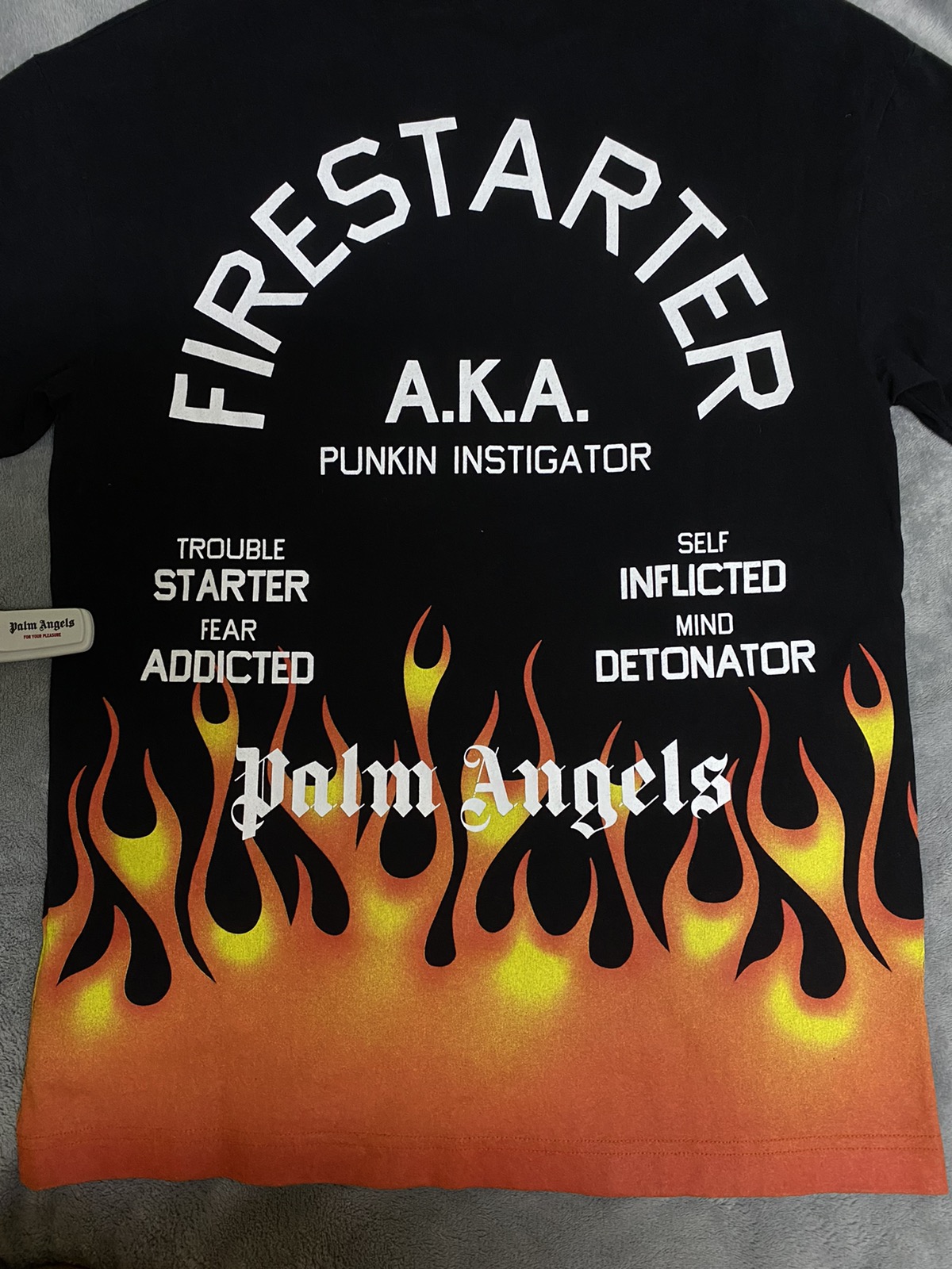 Palm Angels Fire-starter Flame Logo Tee T-shirt - 3