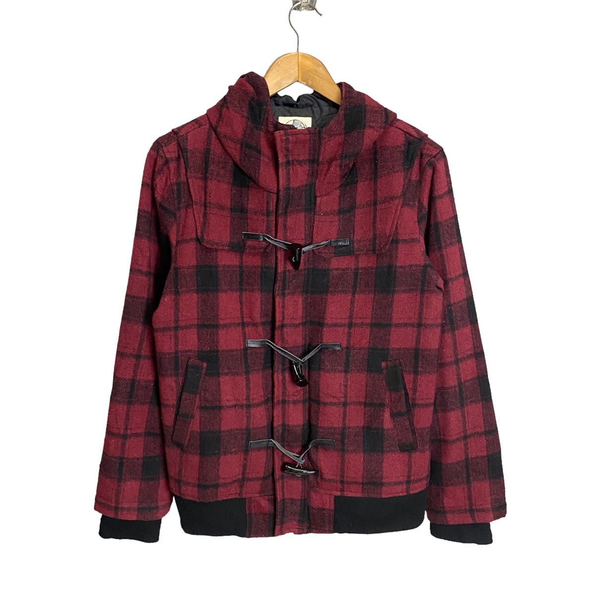 Japanese Brand - Made in Heaven tartan duffle hoodie jacket - 1